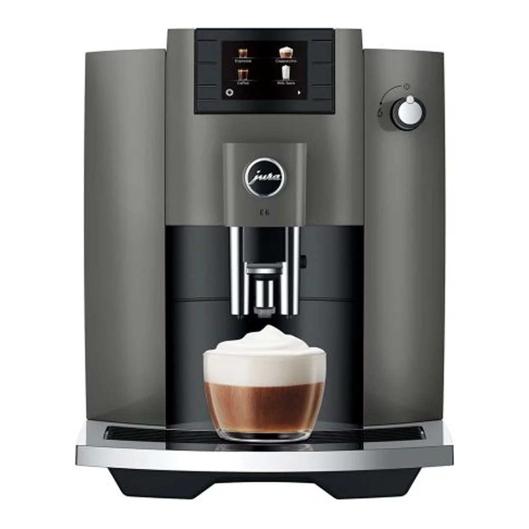 Jura 15559 E6 Automatic Espresso Machine with Easy Cappuccino Function and Preheating (Piano White)