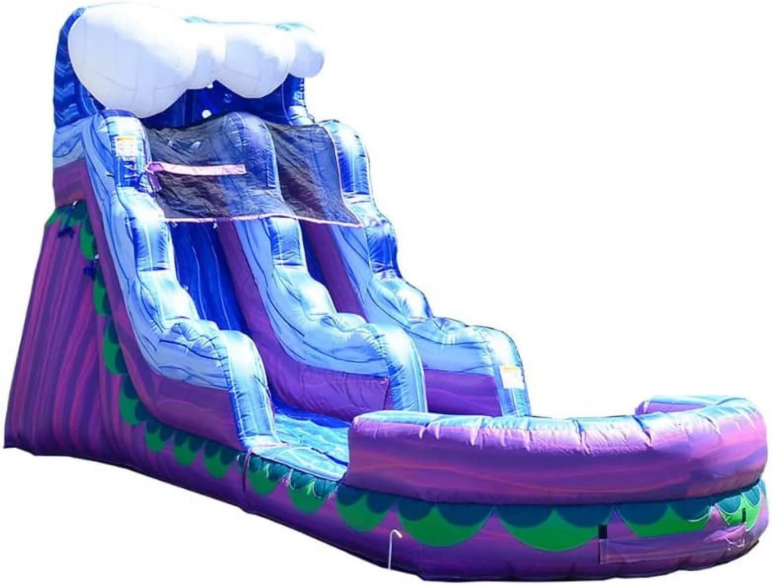 JumpOrange Mermaid Commercial Grade Inflatable Water Slide with Splash Pool for Kids and Adults with Blower