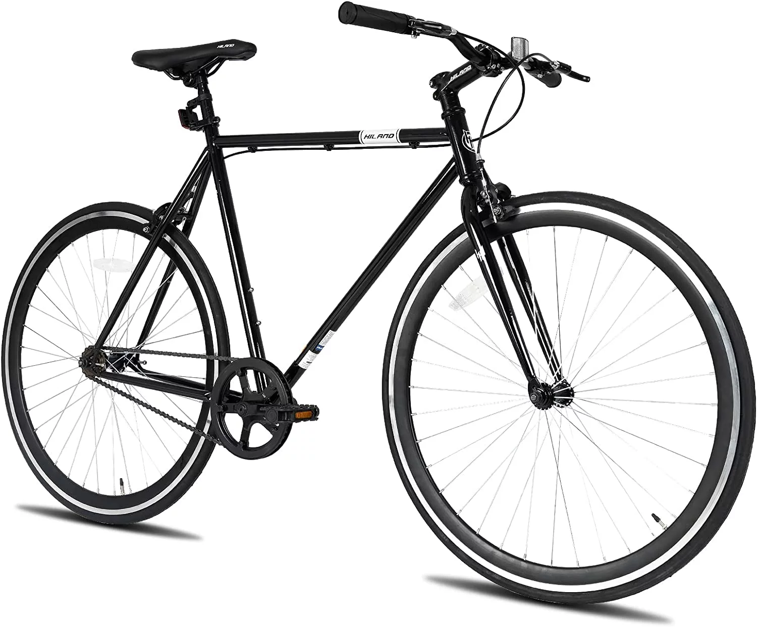 Hiland Road Bike, Single Speed Fixed Gear Bike with 700C Wheels, Commuter Bikes for Mens Womens Adult