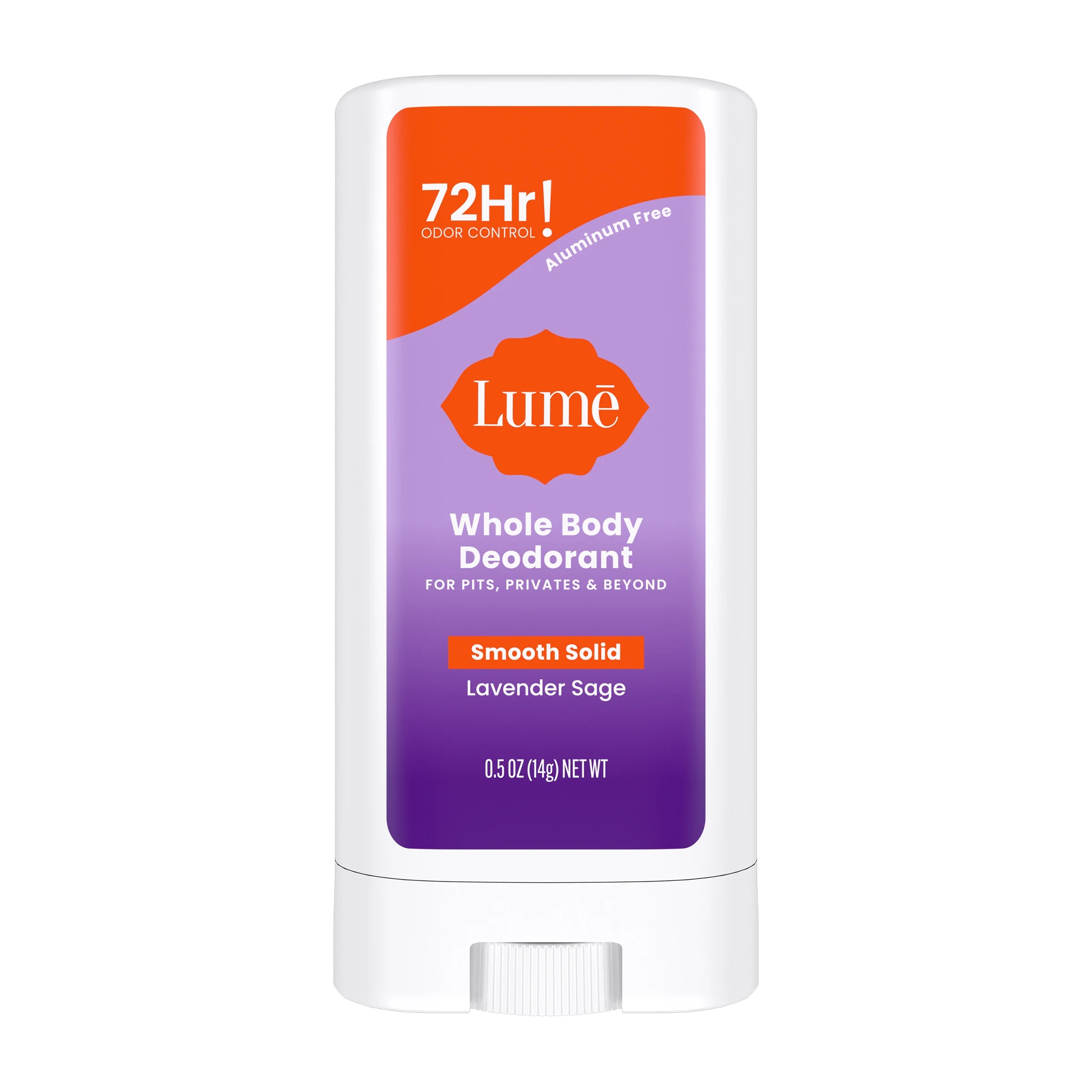 Lume Whole Body Deodorant – Mini Smooth Solid Stick – Lavender Sage – .5oz