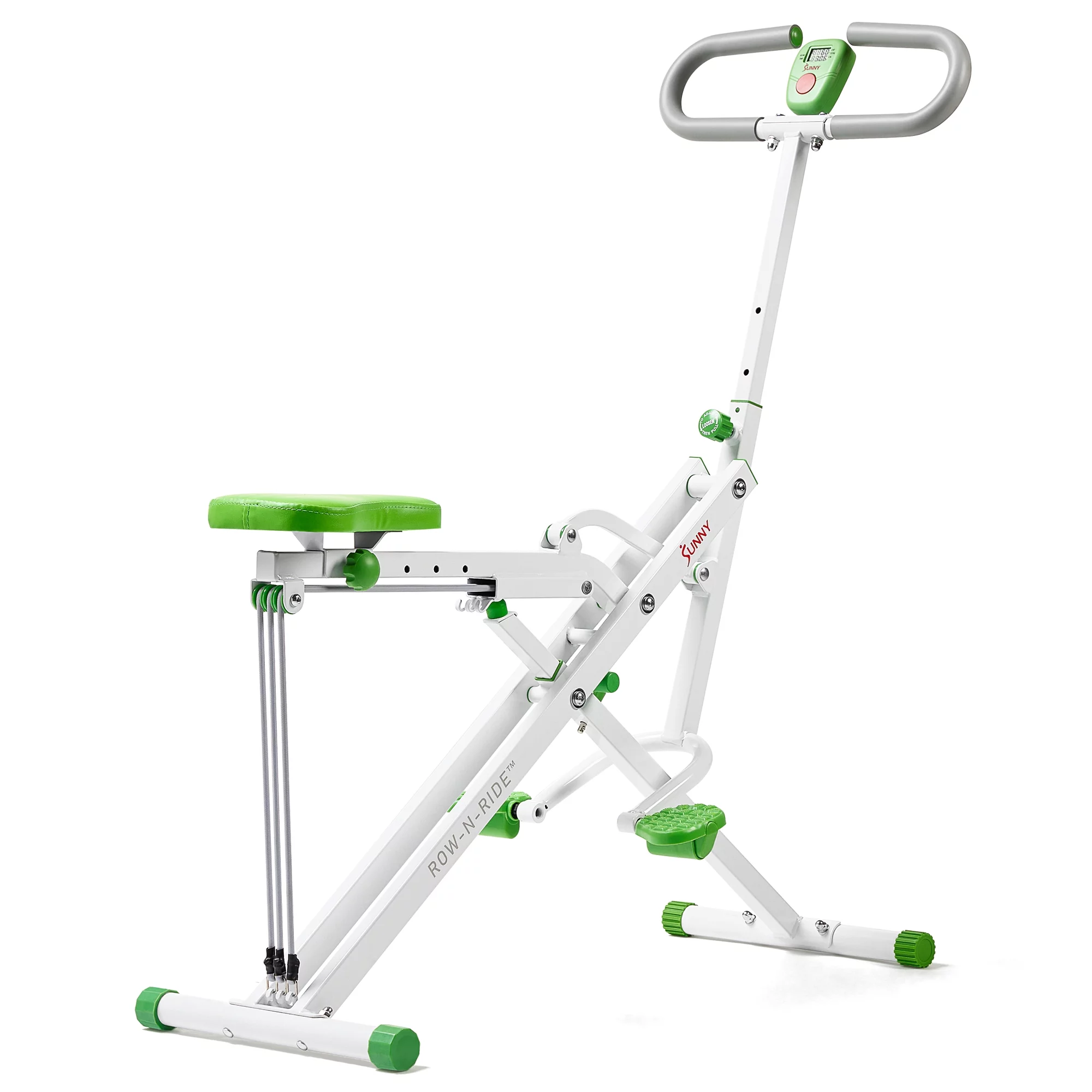 Sunny Health & Fitness Upright Row-N-Ride Exerciser in Green – No. 077G