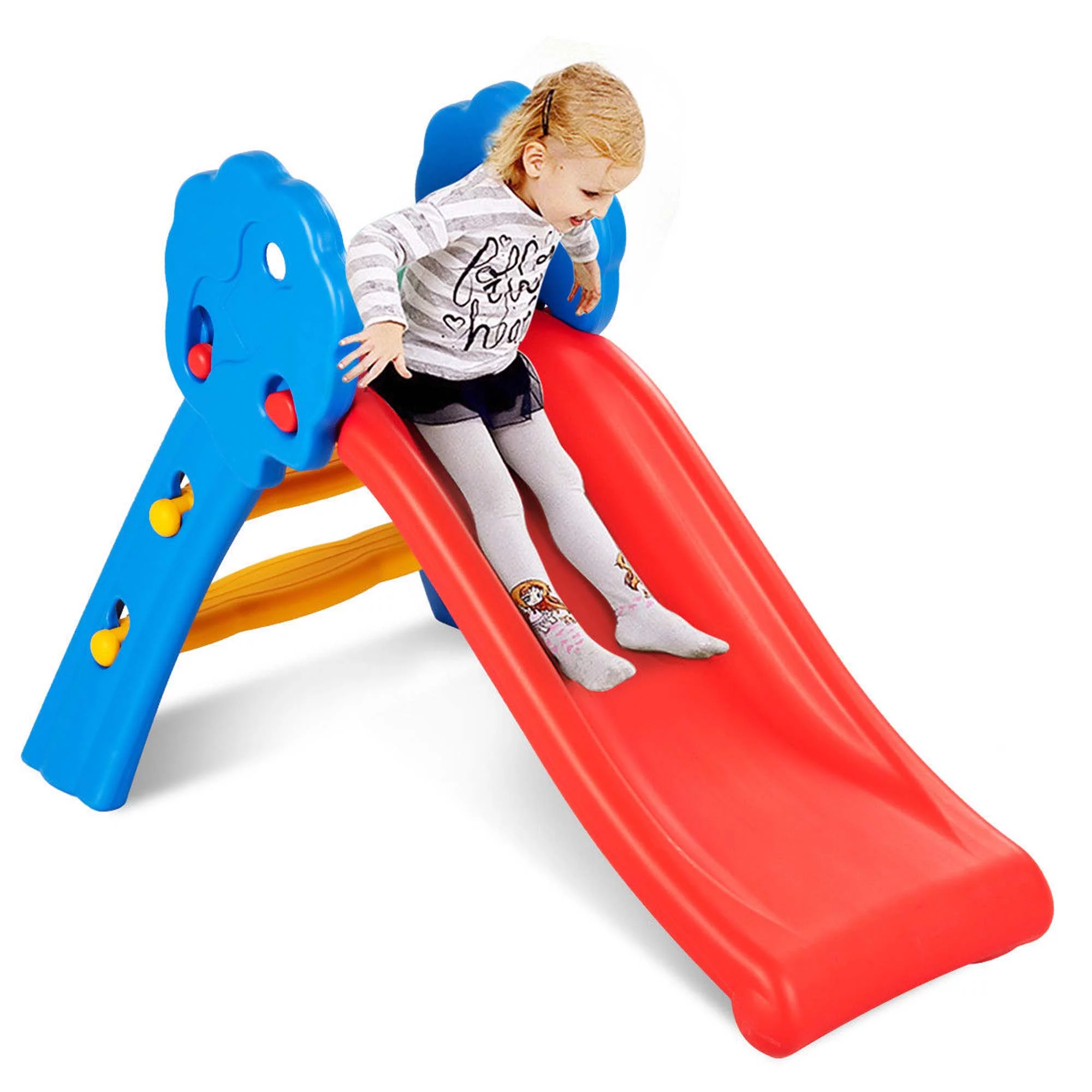 Costway Children Kids Junior Folding Climber Play Slide Indoor Outdoor Toy Easy Store