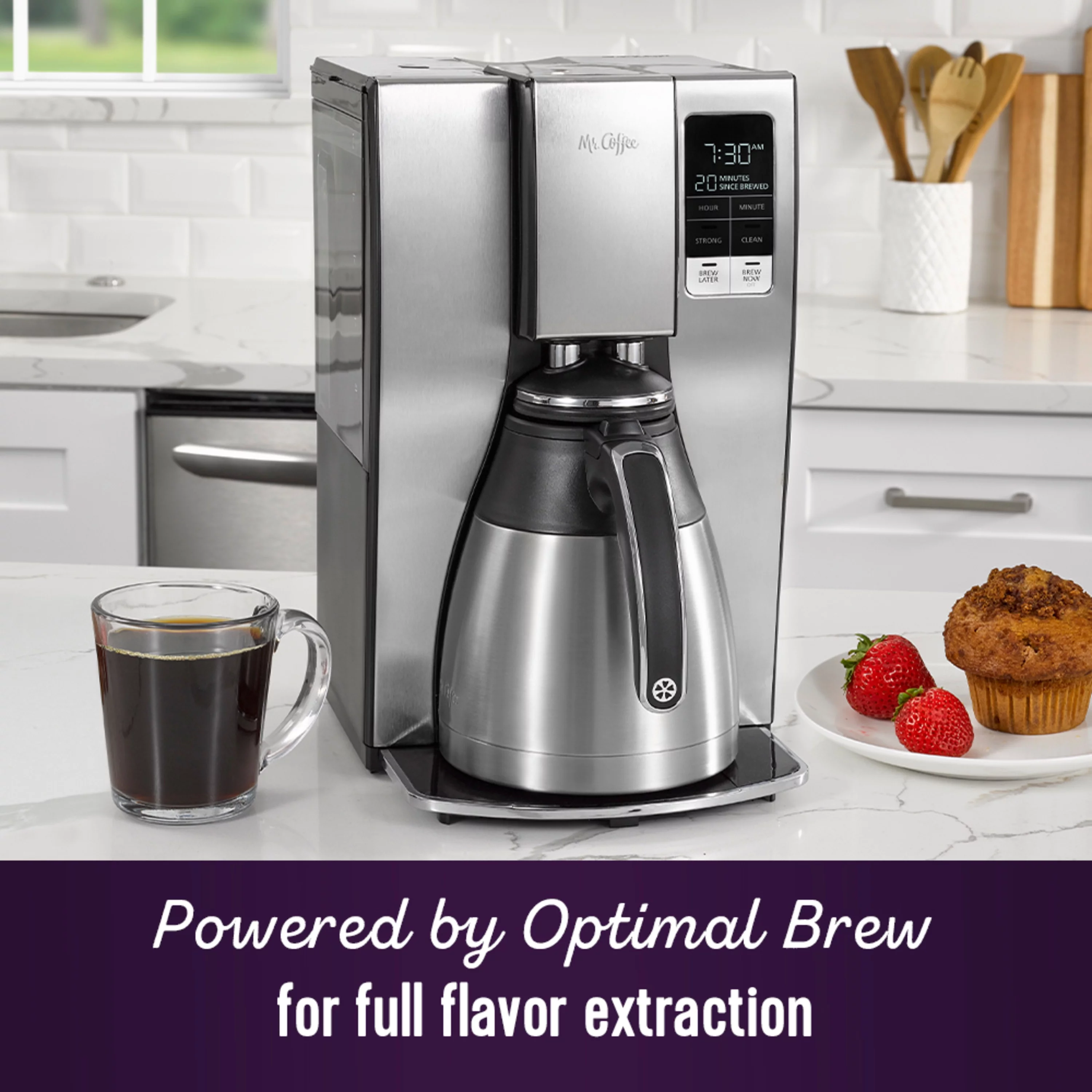 Mr. Coffee 10 Cup Programmable Coffee Maker, in Stainless Steel