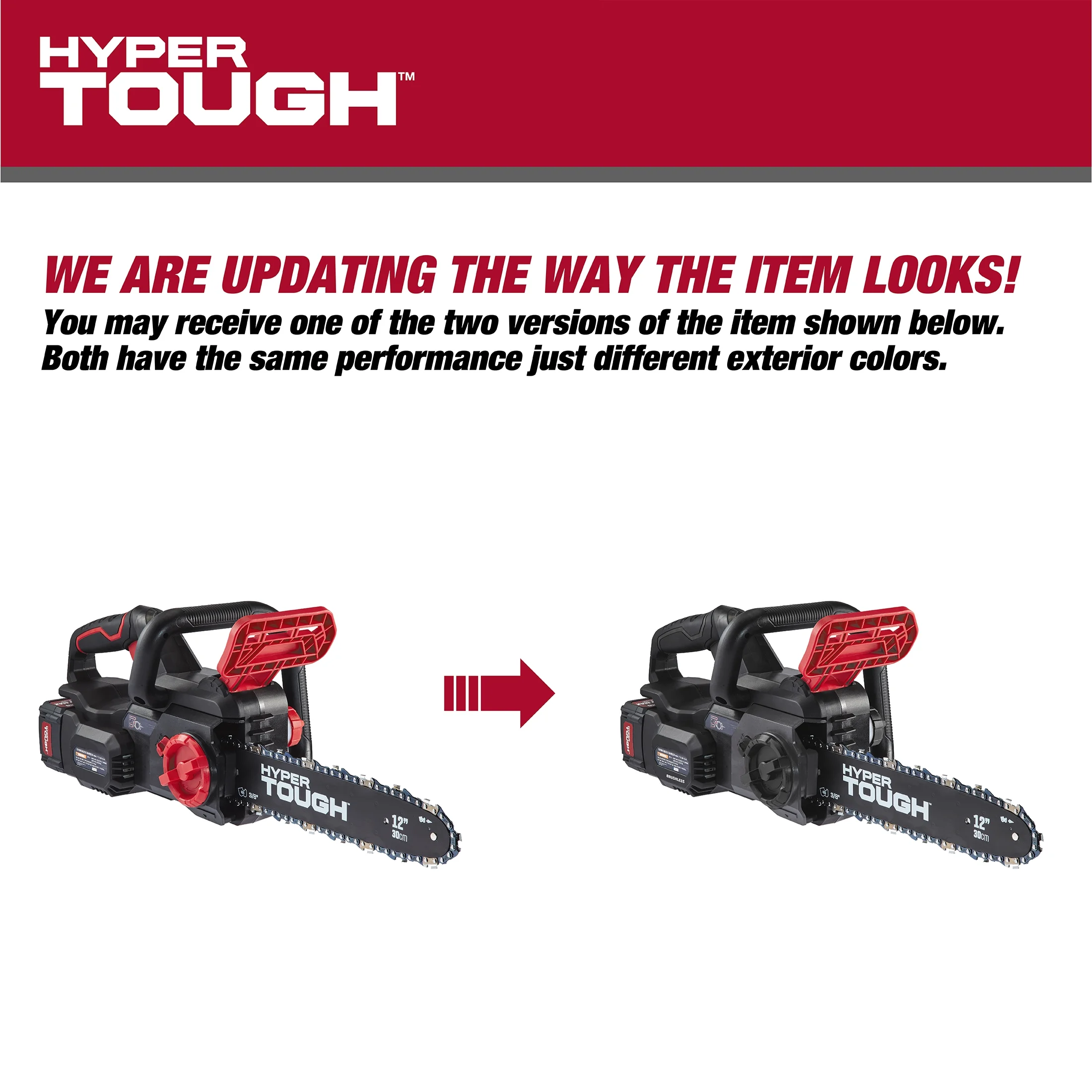 Hyper Tough 20V 4.0Ah Battery Powered 12″ Brushless Chainsaw, HT22-401-03-03