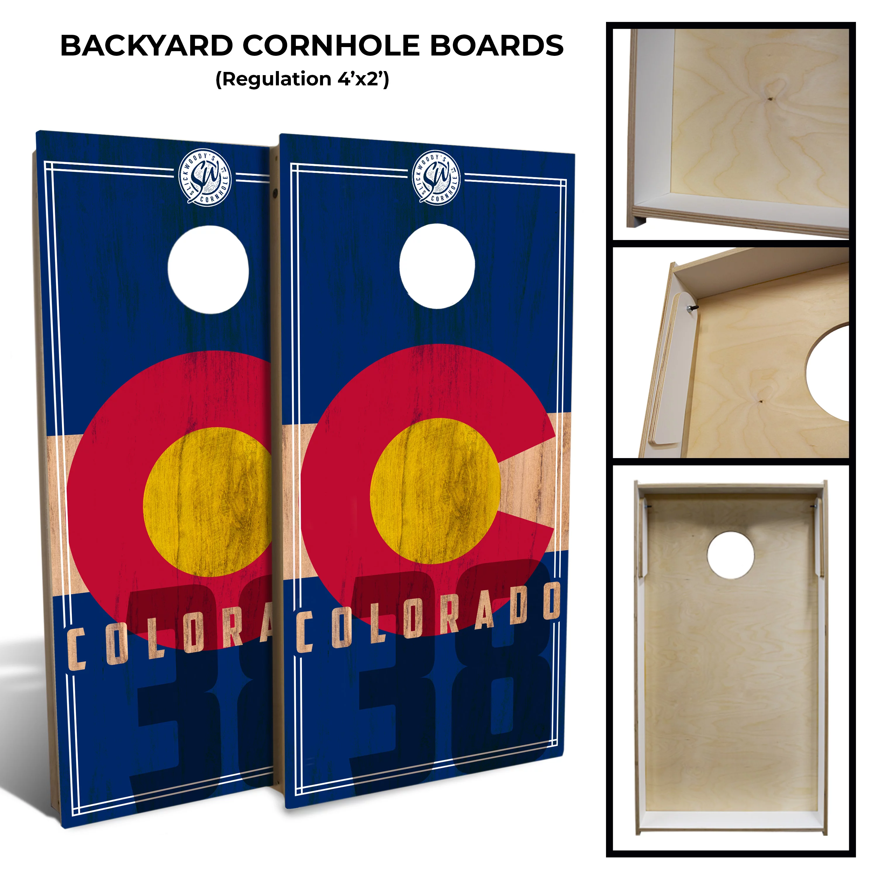 Slick Woody’s Backyard California State Flag 2.0 Cornhole Board Set in Red