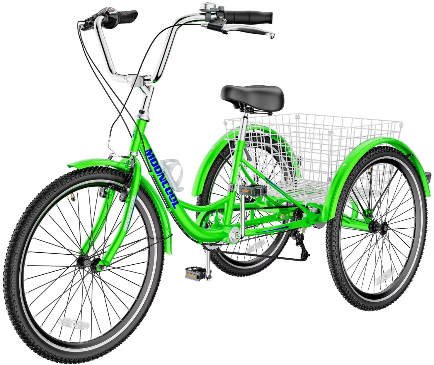 ABORON 20 inch 7 Speed Adult Folding Tricycles , 3-Wheels Cruiser Bike with Basket, Trikes for Women, Men, Seniors,Adult