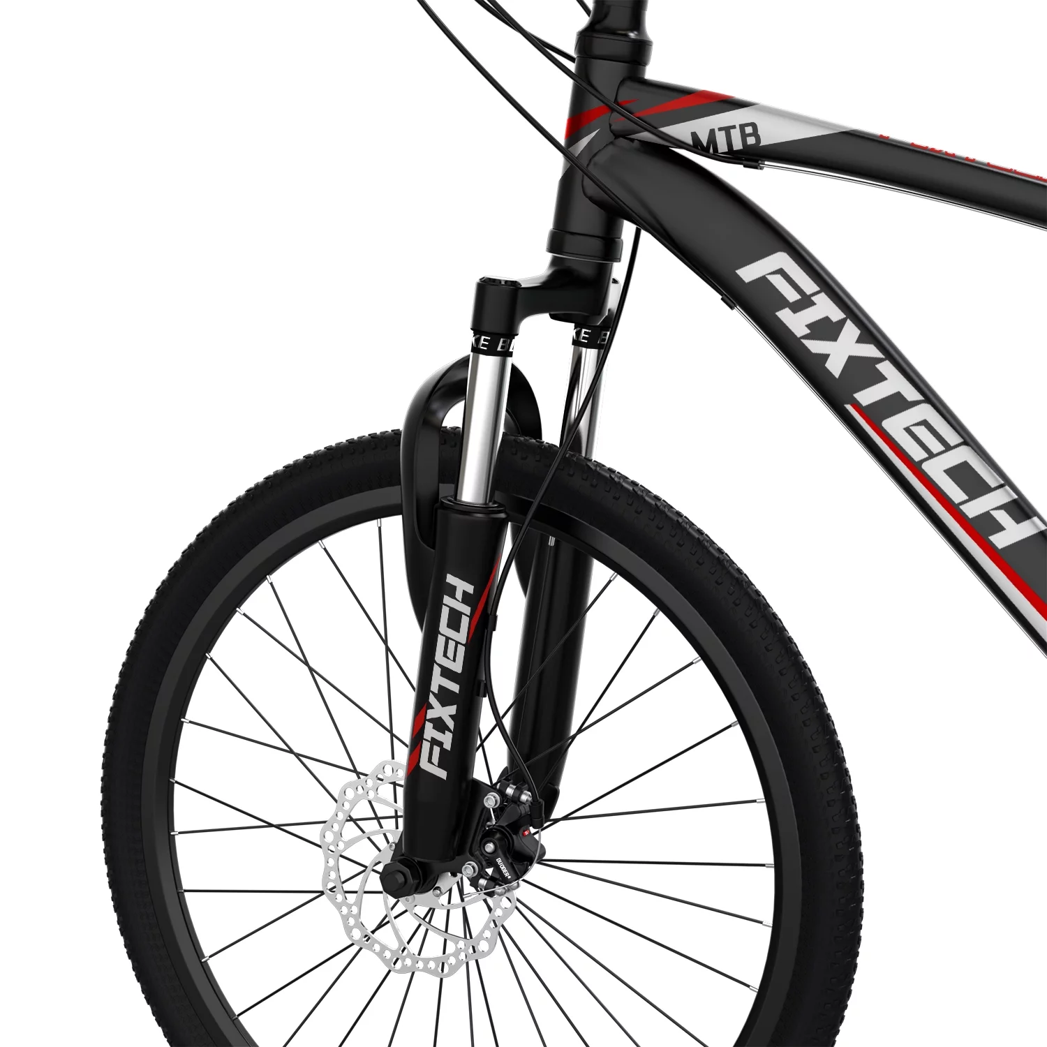 FIXTECH 26 inch Mountain Bike, Shimano 21 Speed Drive, Dual Disc Brake, Front Suspension MTB For Men Women