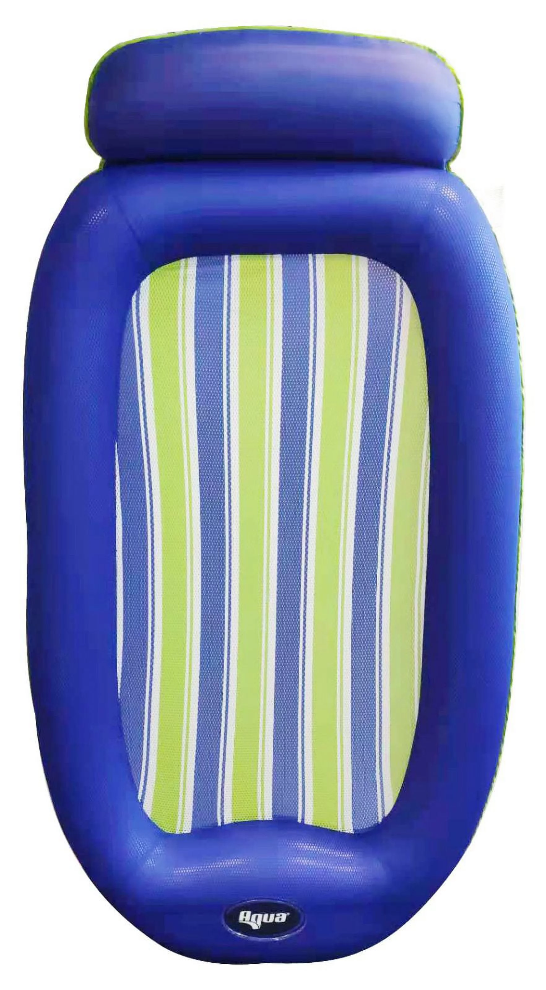 AQUA Deluxe Comfort Pool Float Lounge for Adults with Head & Footrests, Blue