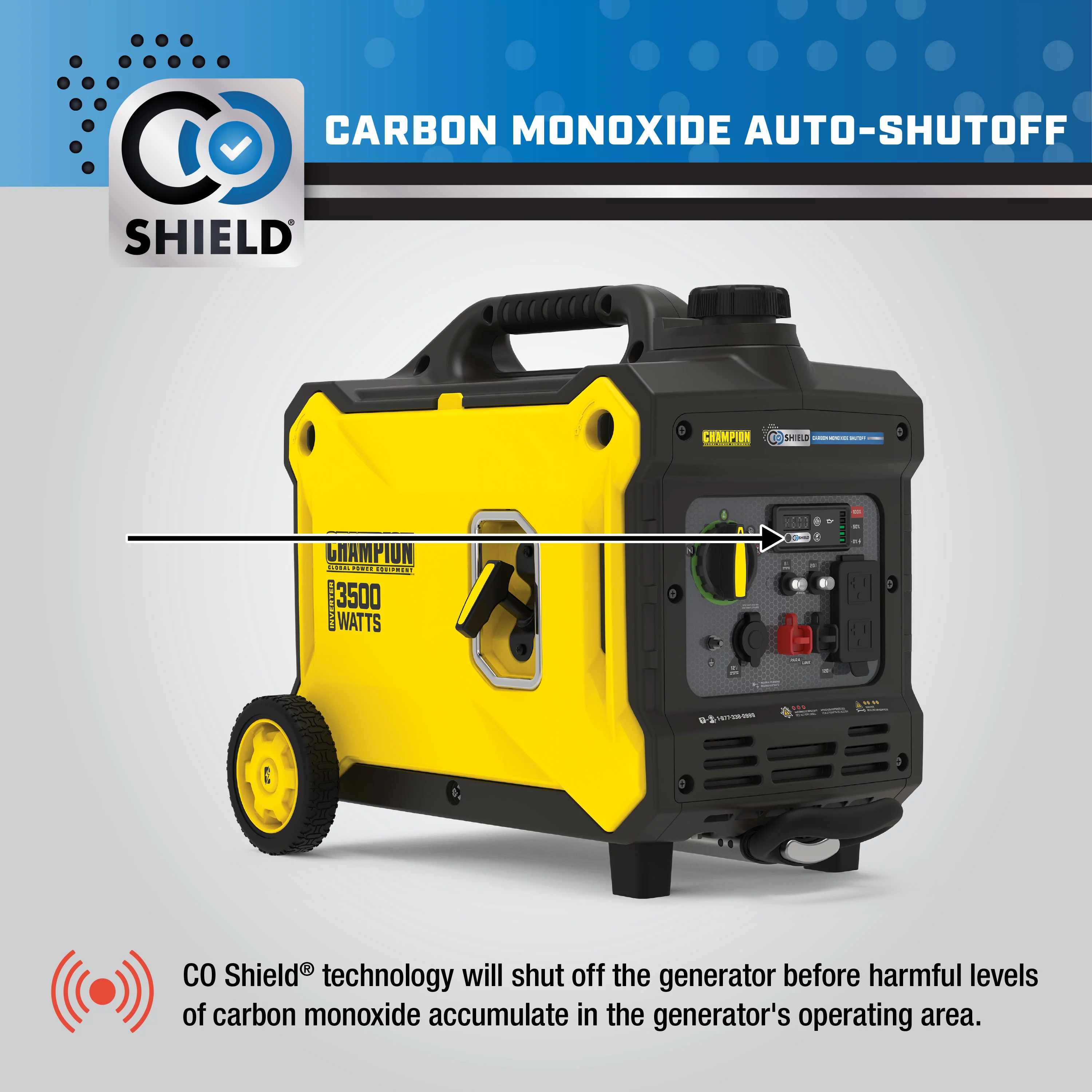 Champion Power Equipment 3500-Watt Inverter Generator with Quiet Technology and CO Shield