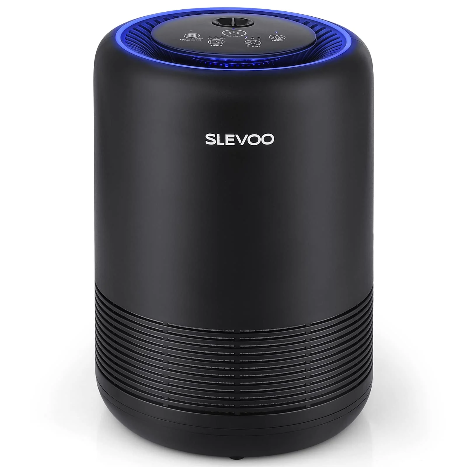 Slevoo Air Purifiers for Bedroom Pets Smokers in Home, 450 ft H13 True HEPA Filter Air Cleaner, Effectively Clean 99.97% Smoke, Dust, Pollen, Pet Dander, Odors, Black