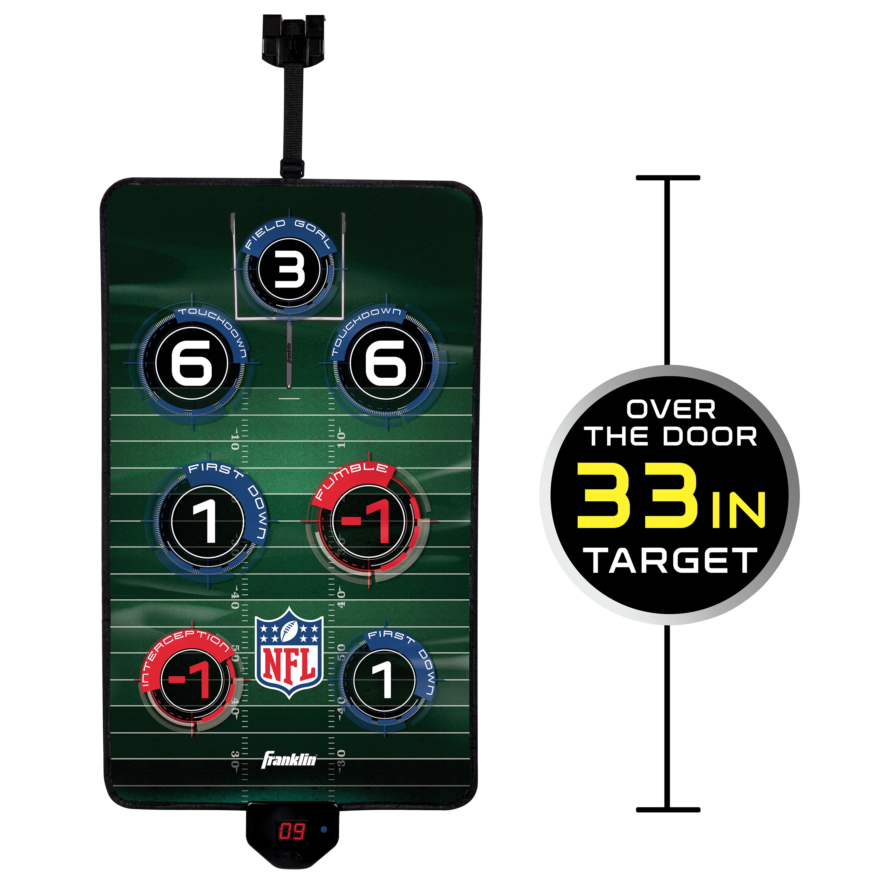 Franklin Sports NFL Electronic Football Target Toss – over the Door Target Game