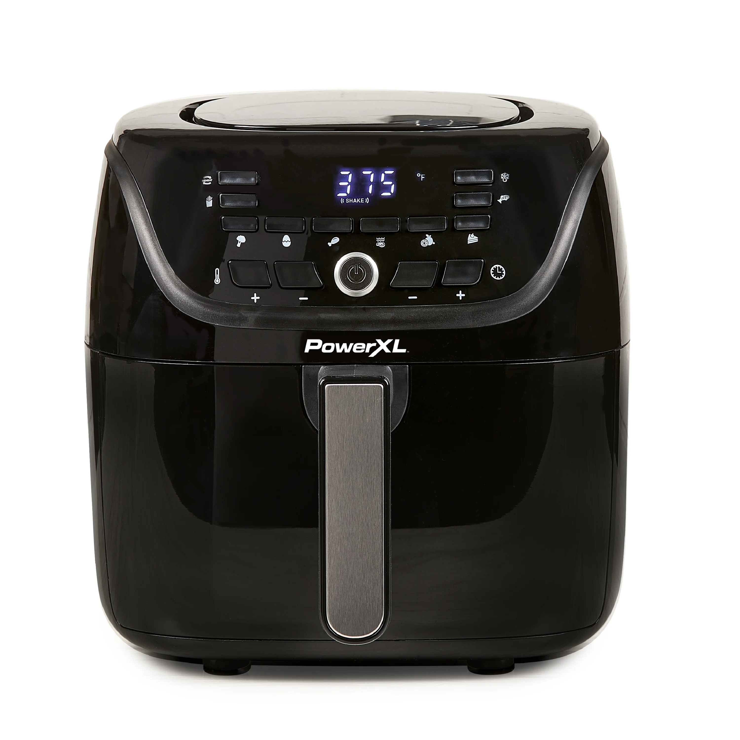 New POWER-XL 6-Qt Digital Vortex Air Fryer with 10 Quick-Touch Presets, Black, AF-E6001-L