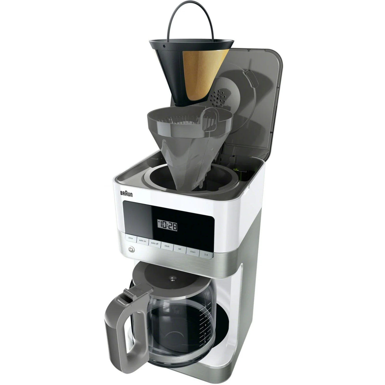 Braun New BrewSense 12 Cup Drip Coffee Maker, KF6050WH