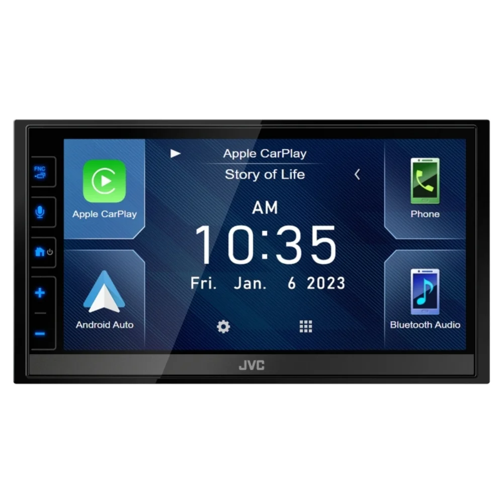 New JVC KW-M785BW 6.8″ Shallow-Chassis Multimedia Receiver w/ Backup Bullet Camera