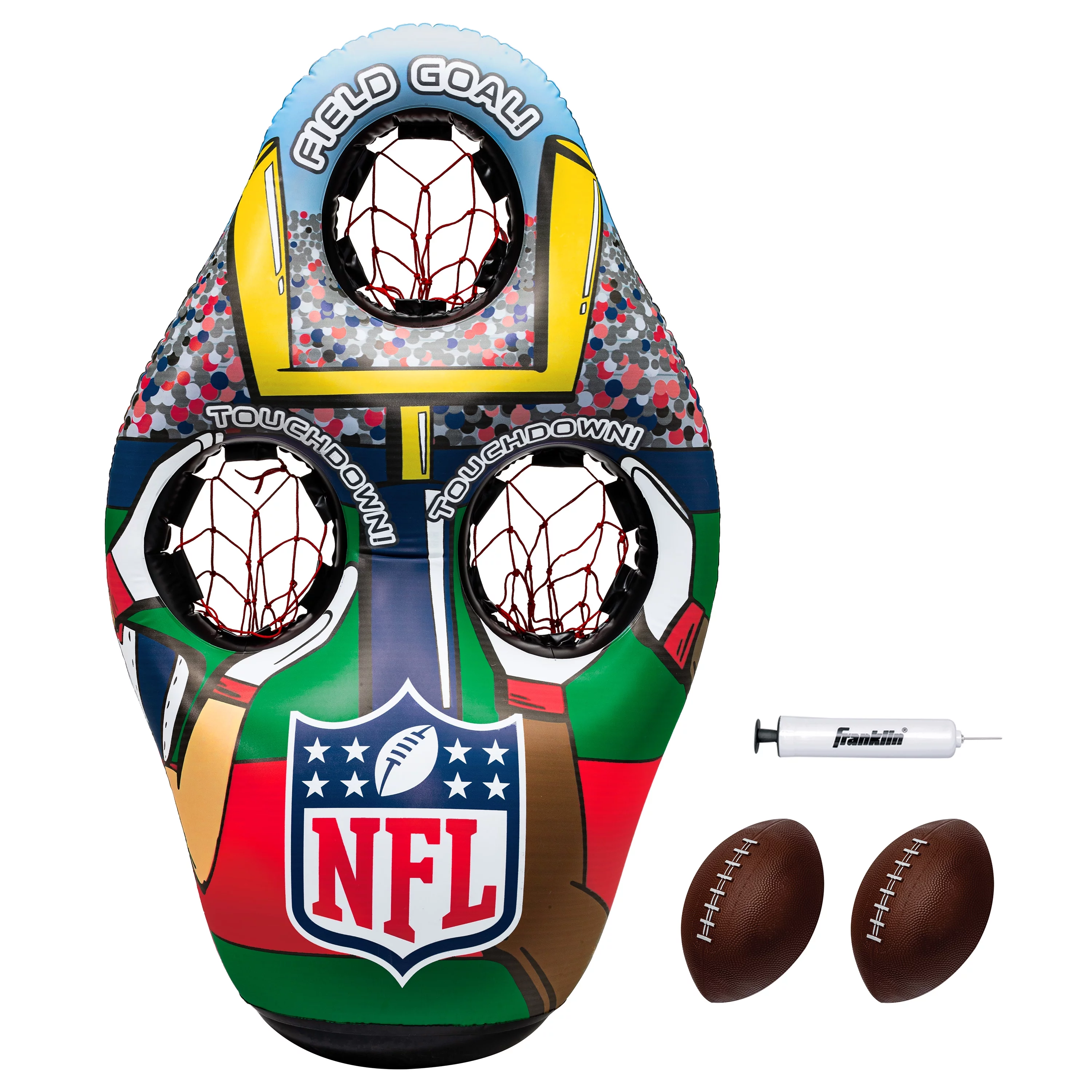 Franklin Sports NFL XL Inflatable Football Target – Football Target Toss Game – 51″ Target