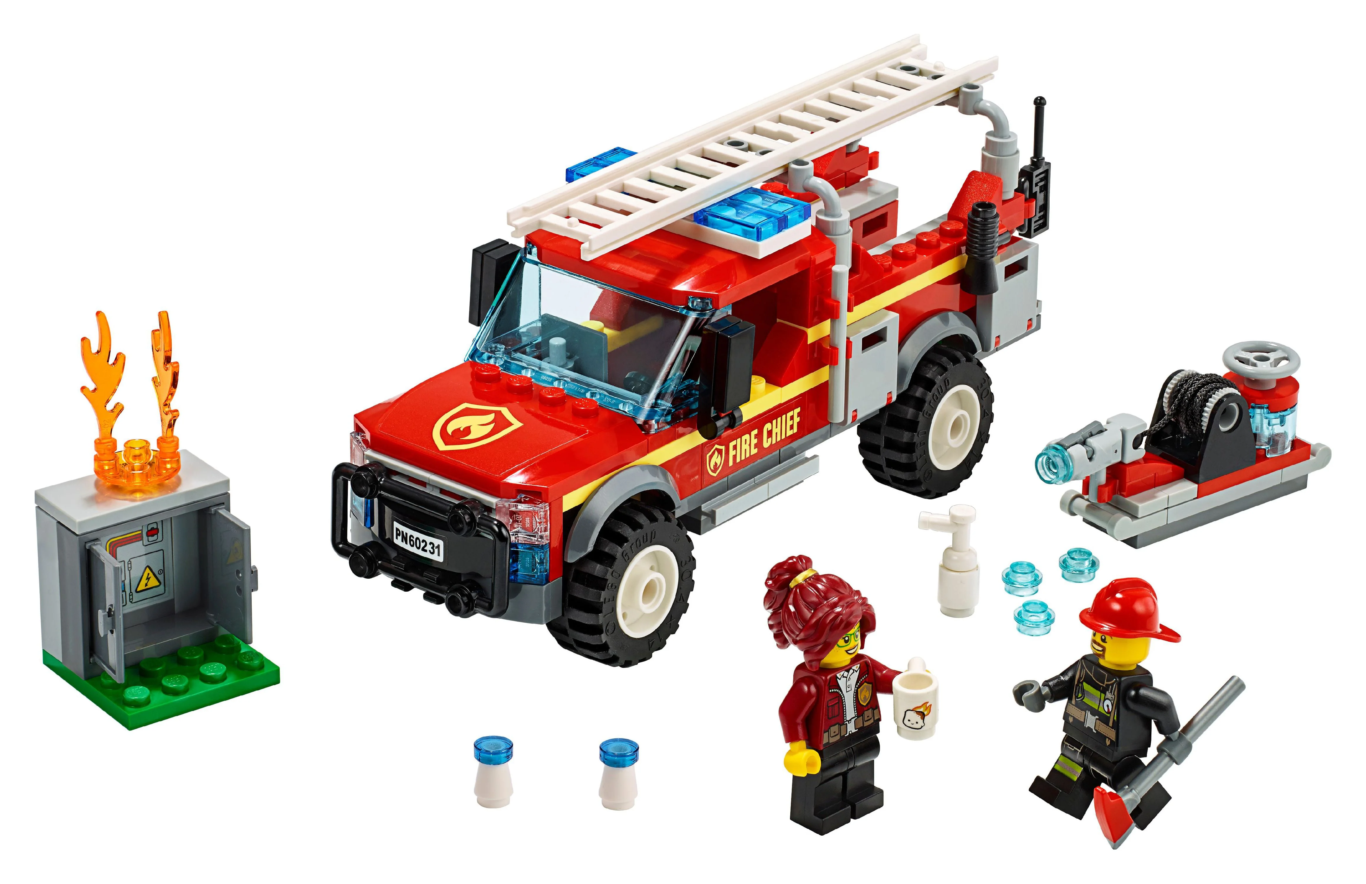 LEGO City Fire Chief Response Fire Truck 60231 Fire Rescue Building Set