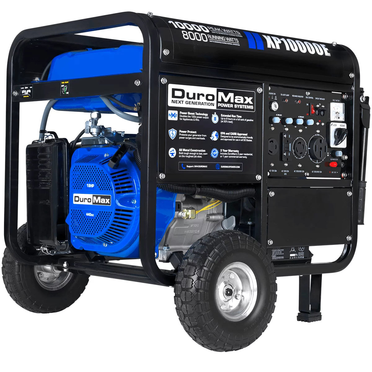 DuroMax XP10000E 10,000 Watt Portable Gas Powered Generator