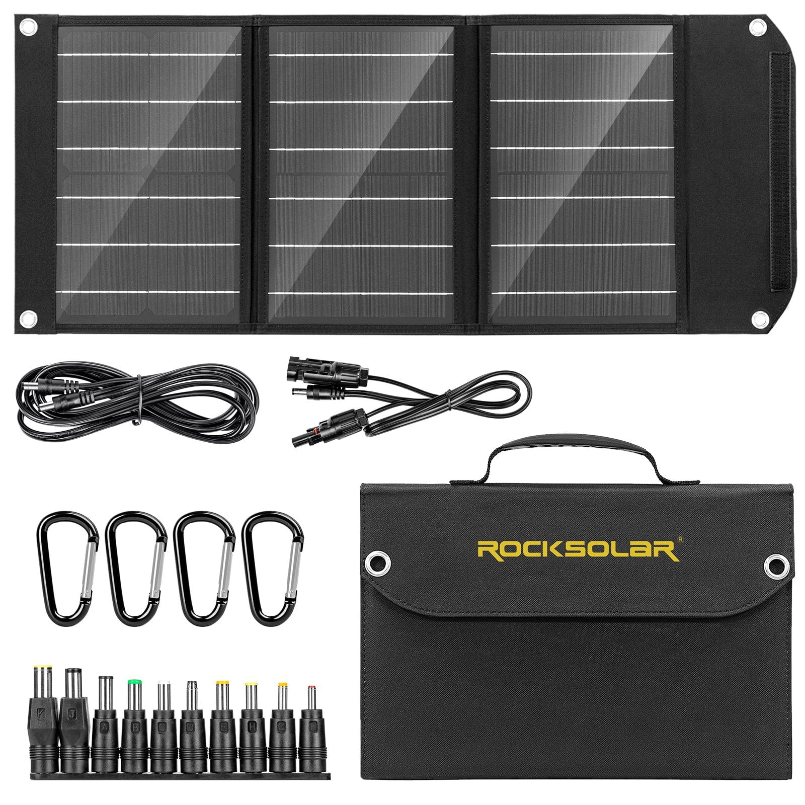 ROCKSOLAR Weekender 80W Portable Power Station with a 30W Foldable Solar Panel Solar Generator Kit