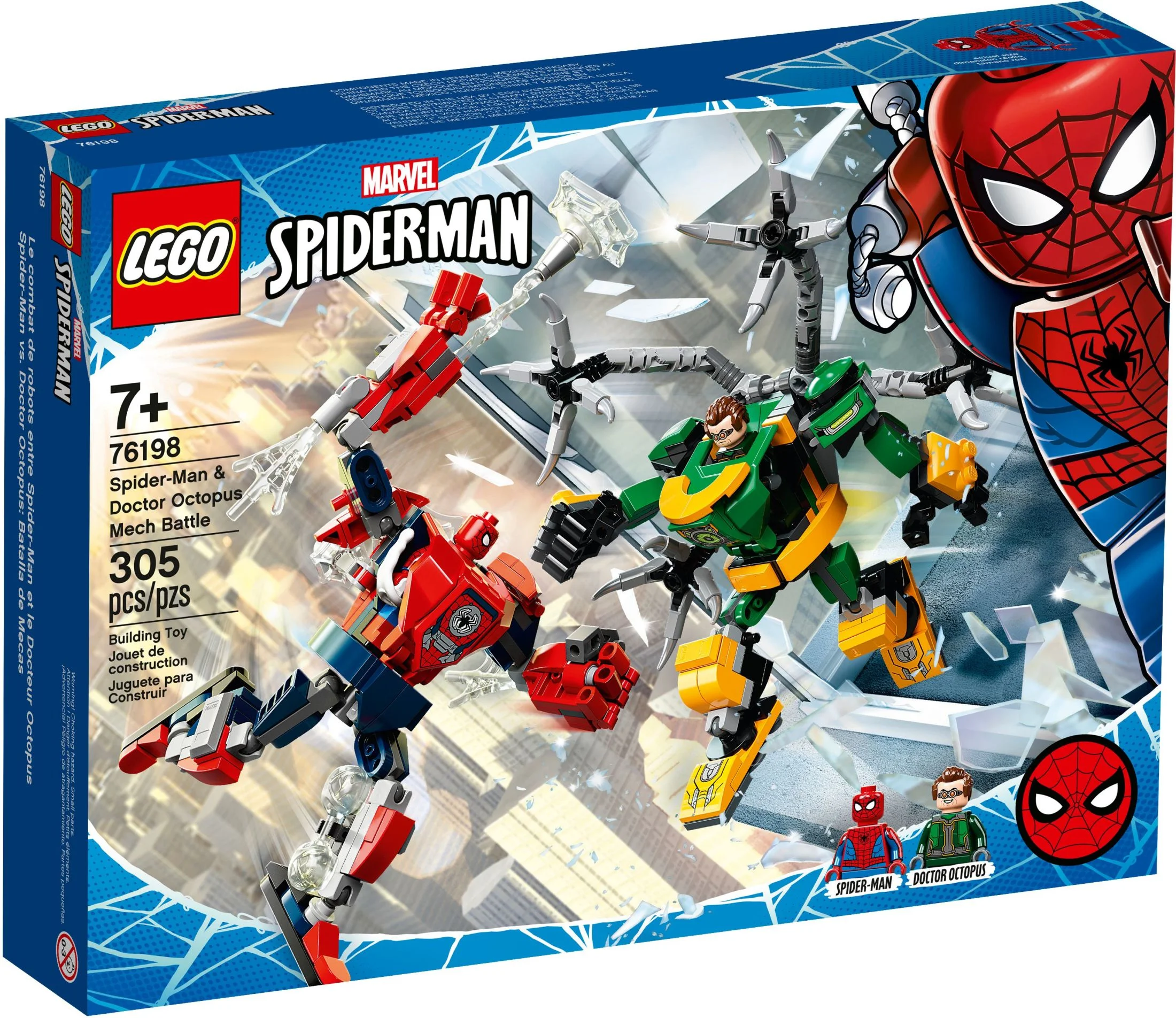 LEGO Marvel Spider-Man: Spider-Man & Doctor Octopus Mech Battle 76198 Building Toy (305 Pieces)