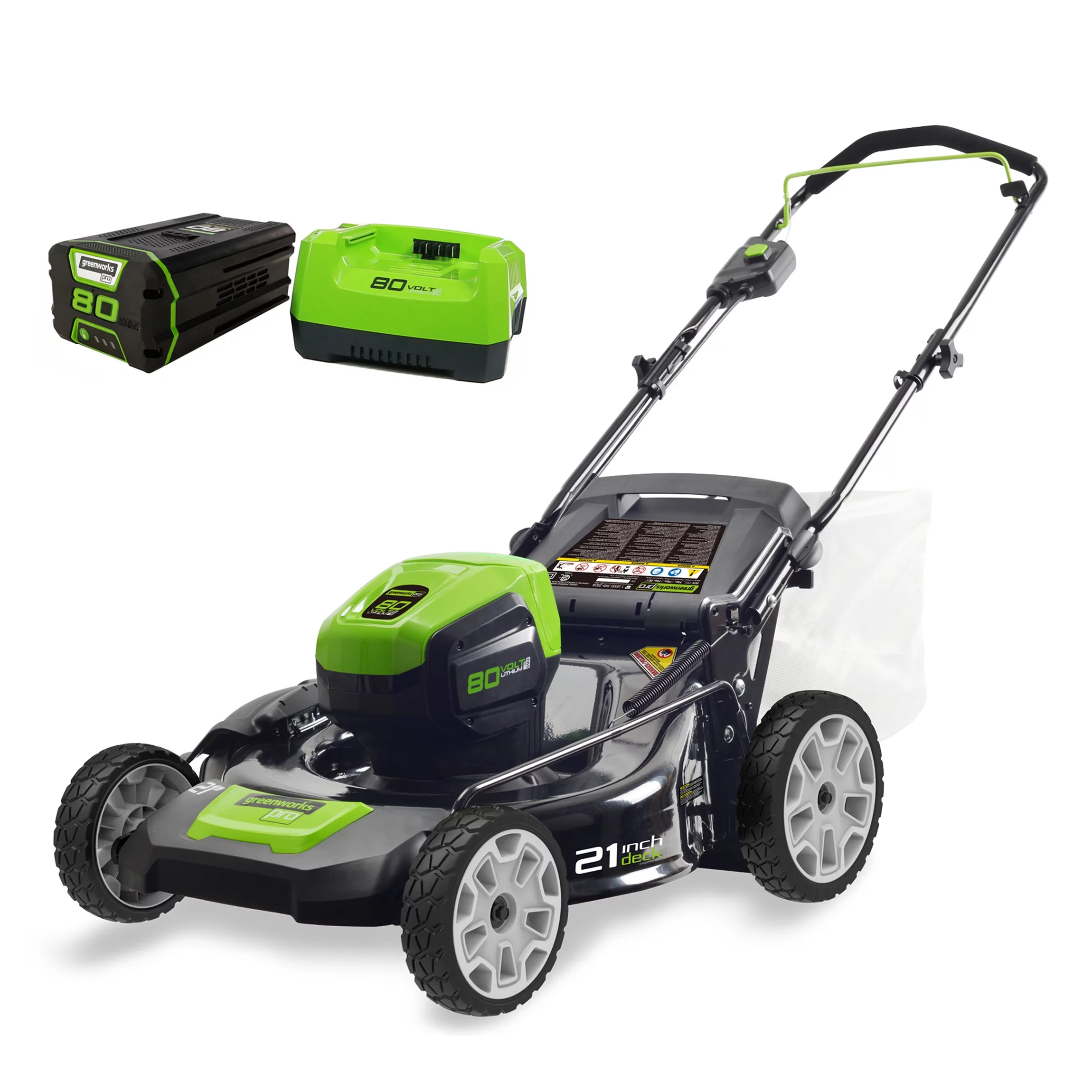 Greenworks 80V 21″ Push Mower with 4Ah Battery & Charger 2501202VT