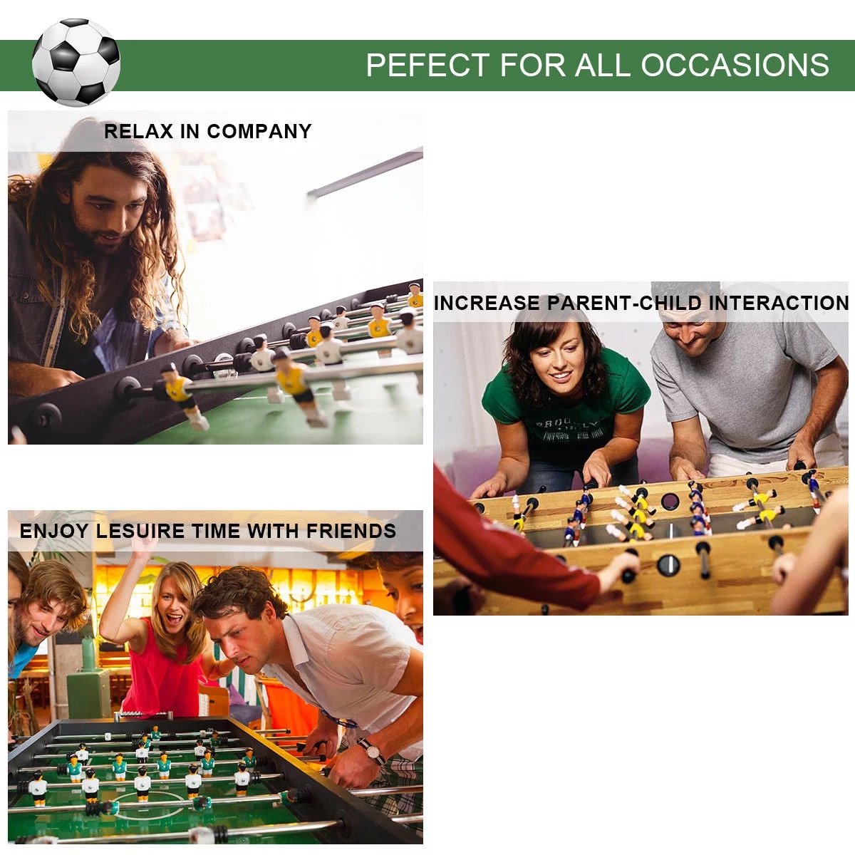 Costway 27” Foosball Table Competition Game Room Soccer football Sports Indoor w/ Legs