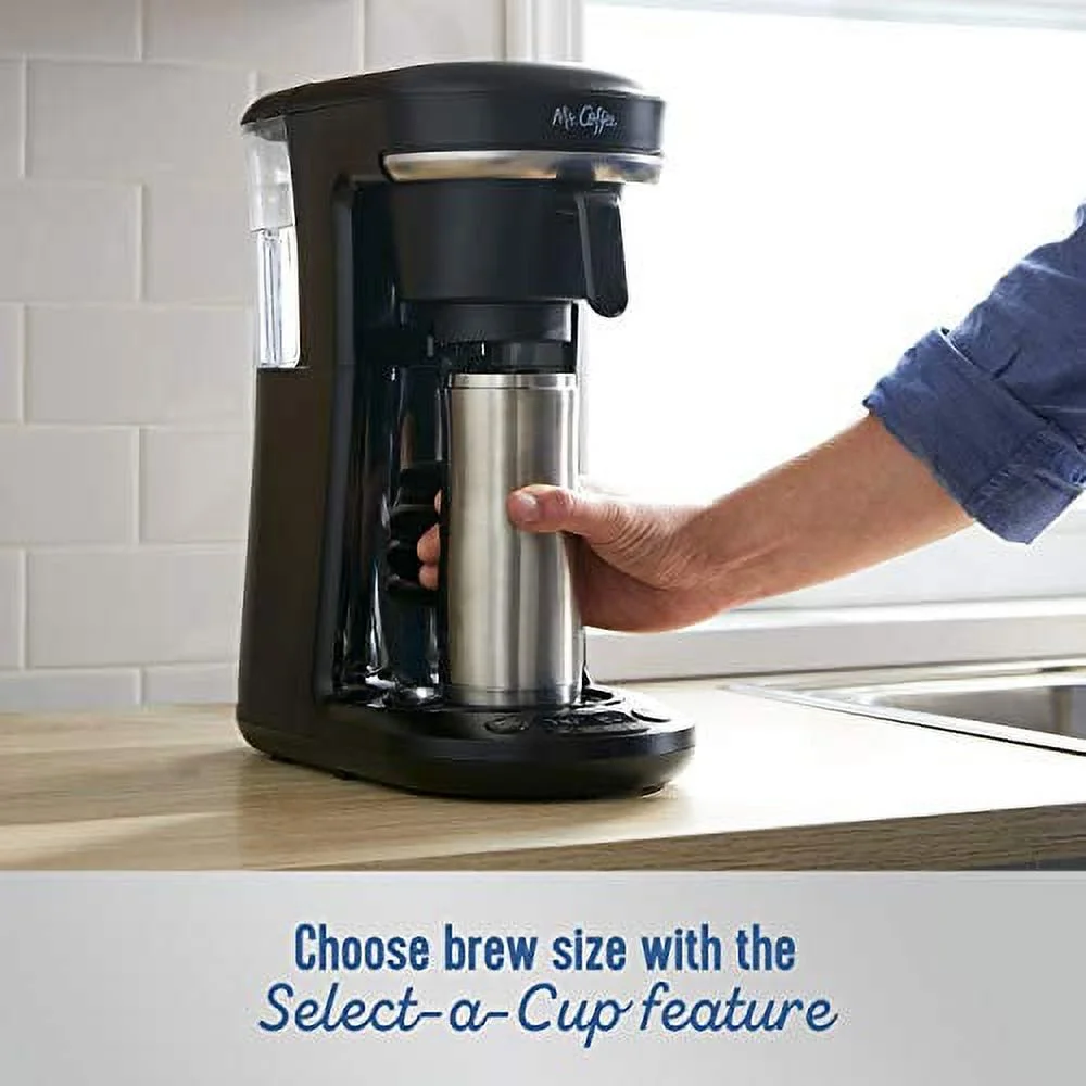 Mr. Coffee Pod + 10-Cup Space-Saving Combo Brewer, Black