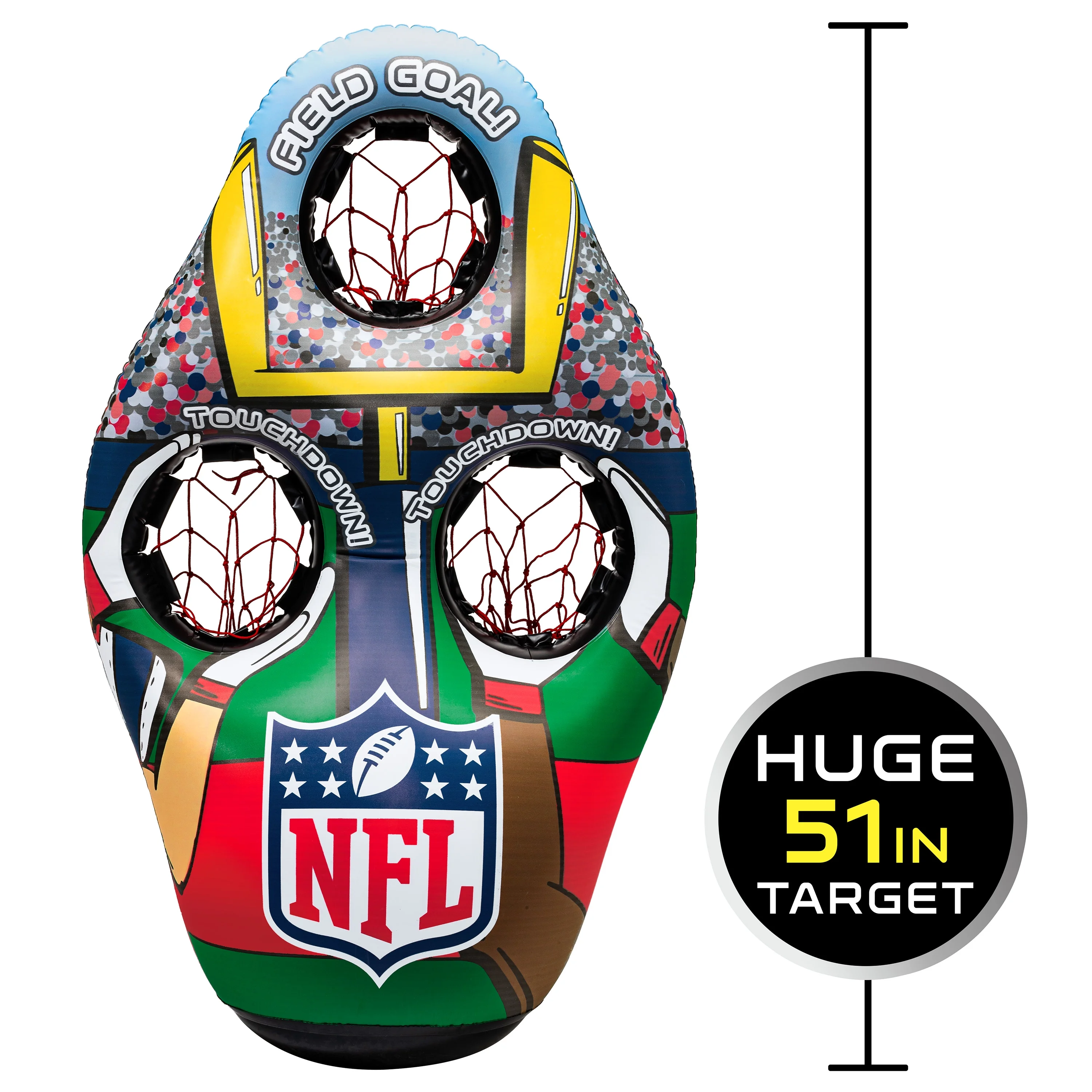 Franklin Sports NFL XL Inflatable Football Target – Football Target Toss Game – 51″ Target