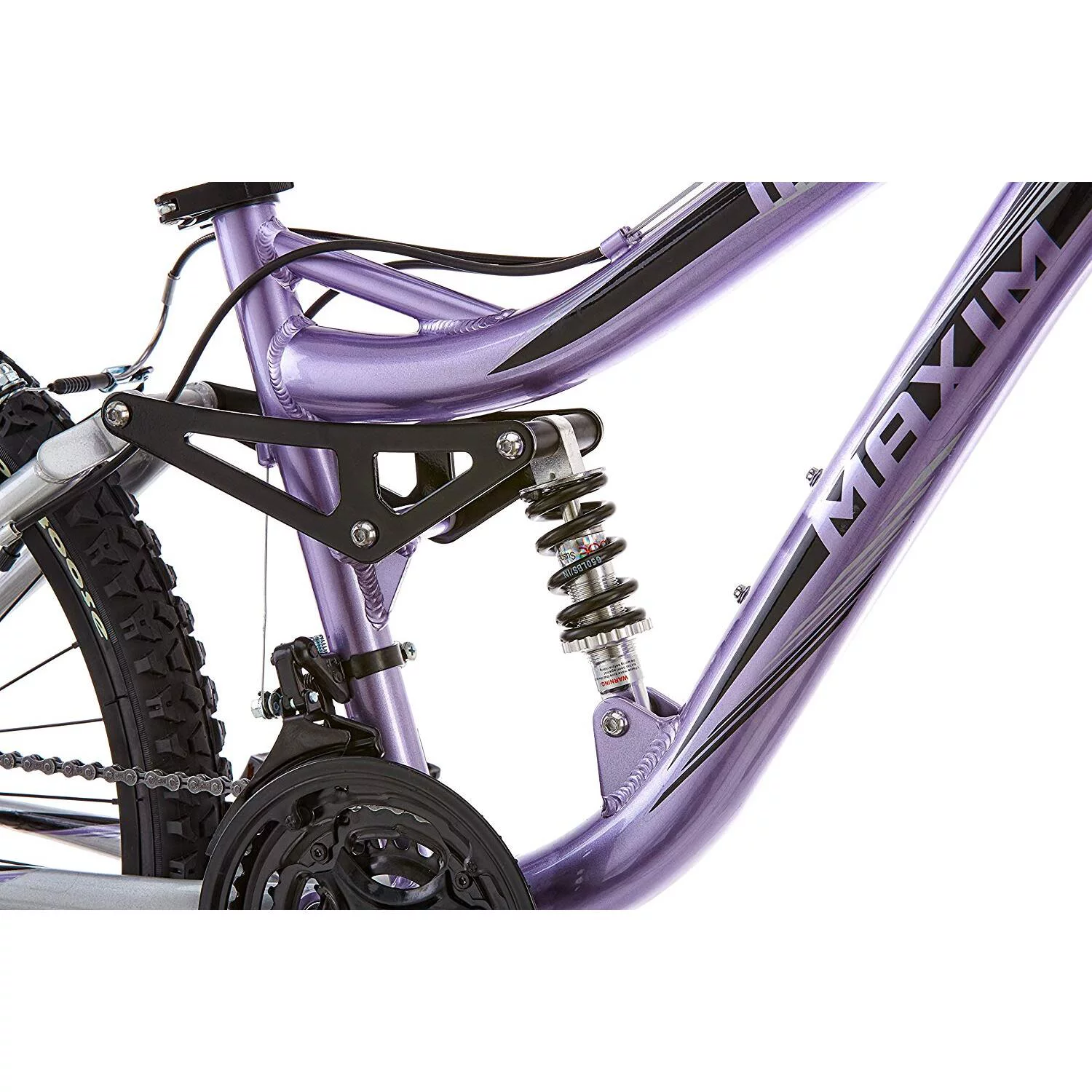 Mongoose Maxim Bicycle-Color:Lavender,Size:24″,Style:Girl’s Full/Susp