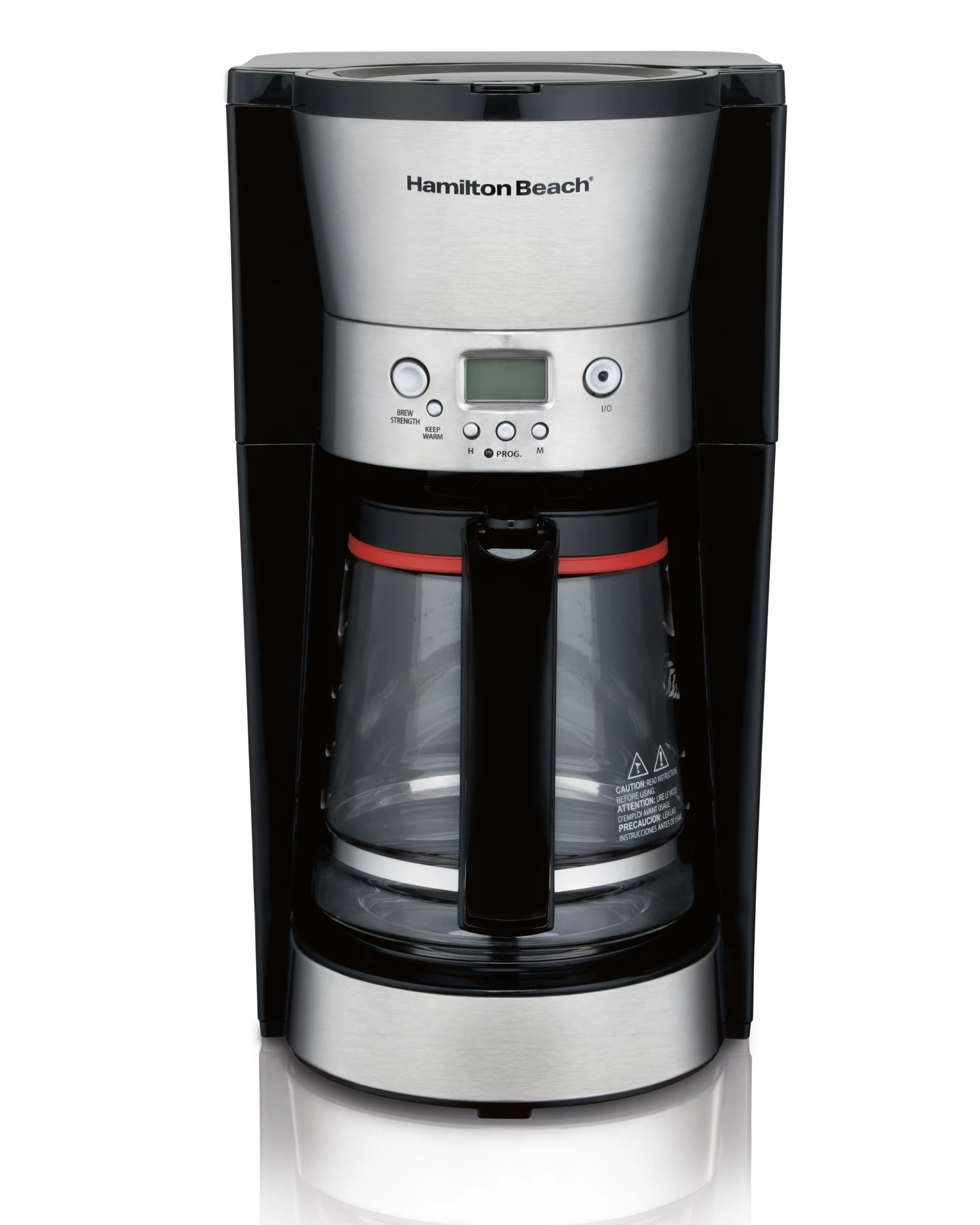 Hamilton Beach Programmable Coffee Maker, 12 Cups, Black, 46895