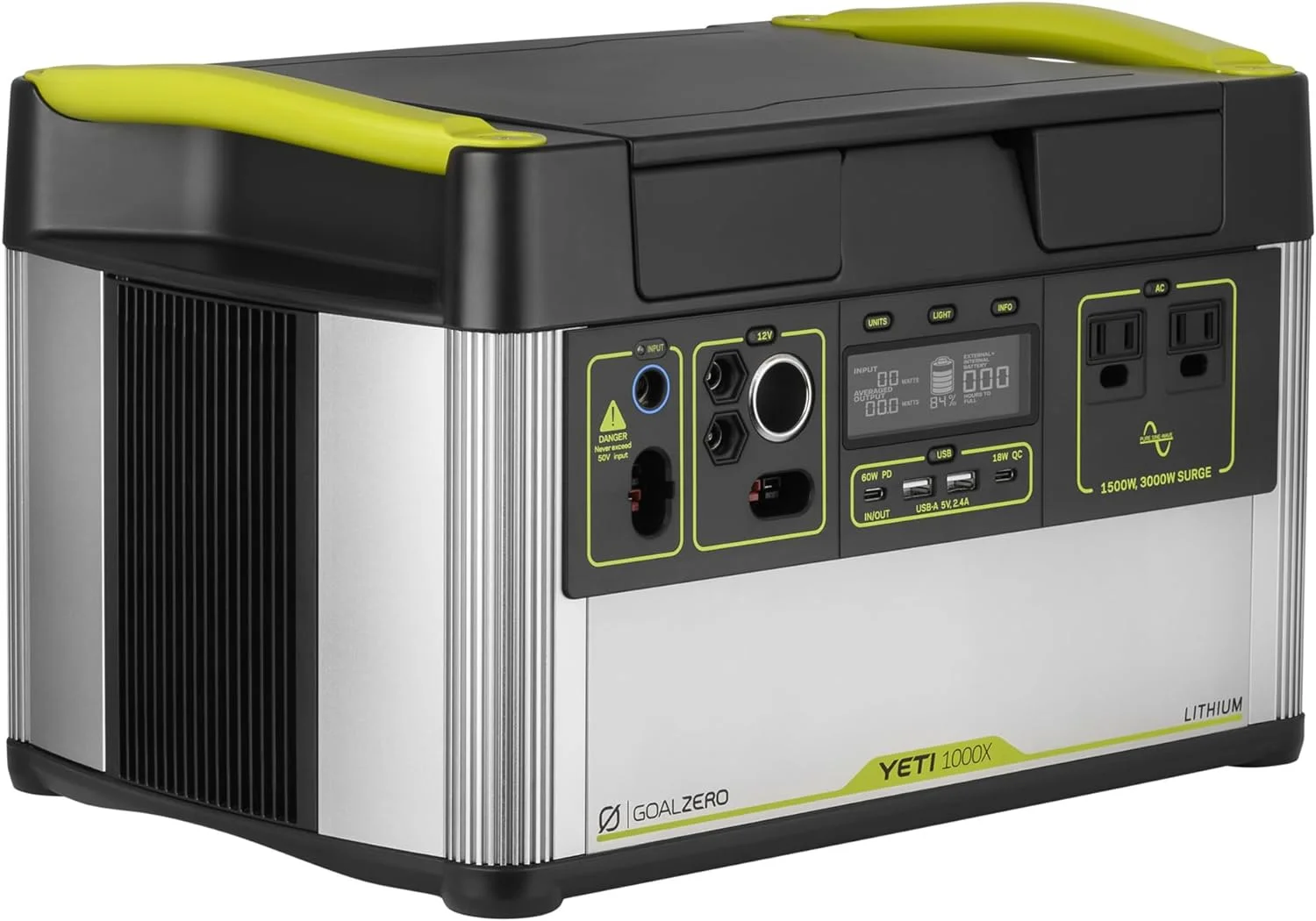 Restored Goal Zero Yeti 1000X Portable Power Station 983Wh Lithium Battery Generator 1500 Watt AC Inverter Emergency Backup (Refurbished)