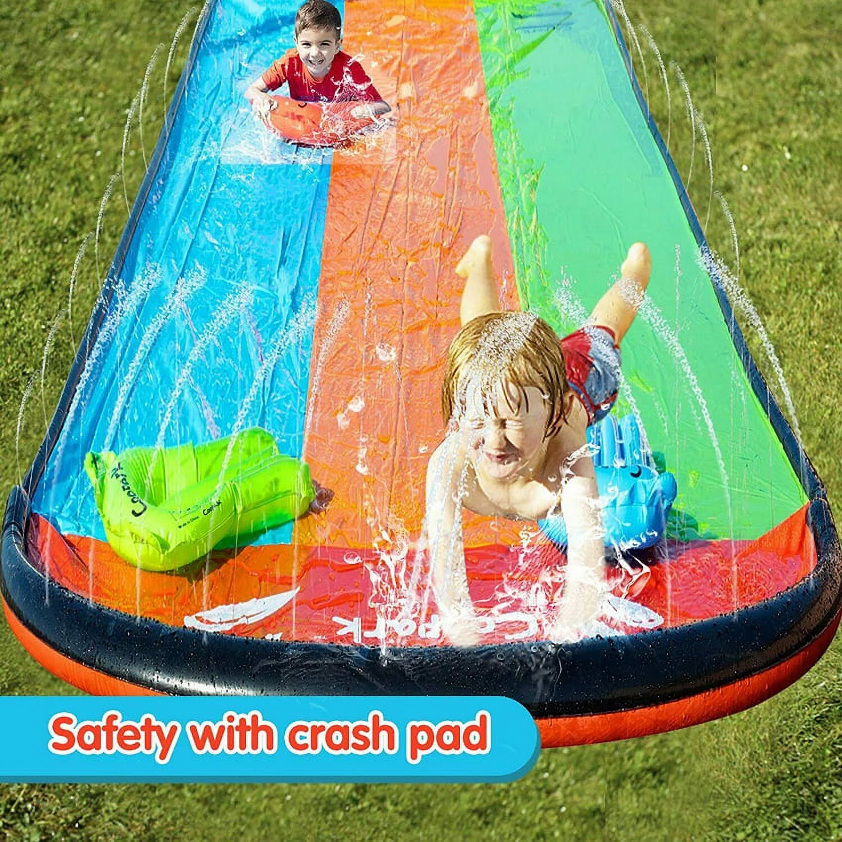 16′ Slip and Slide Water Slide for Kids and Adults Inflatable Slide Surf Ride TY18