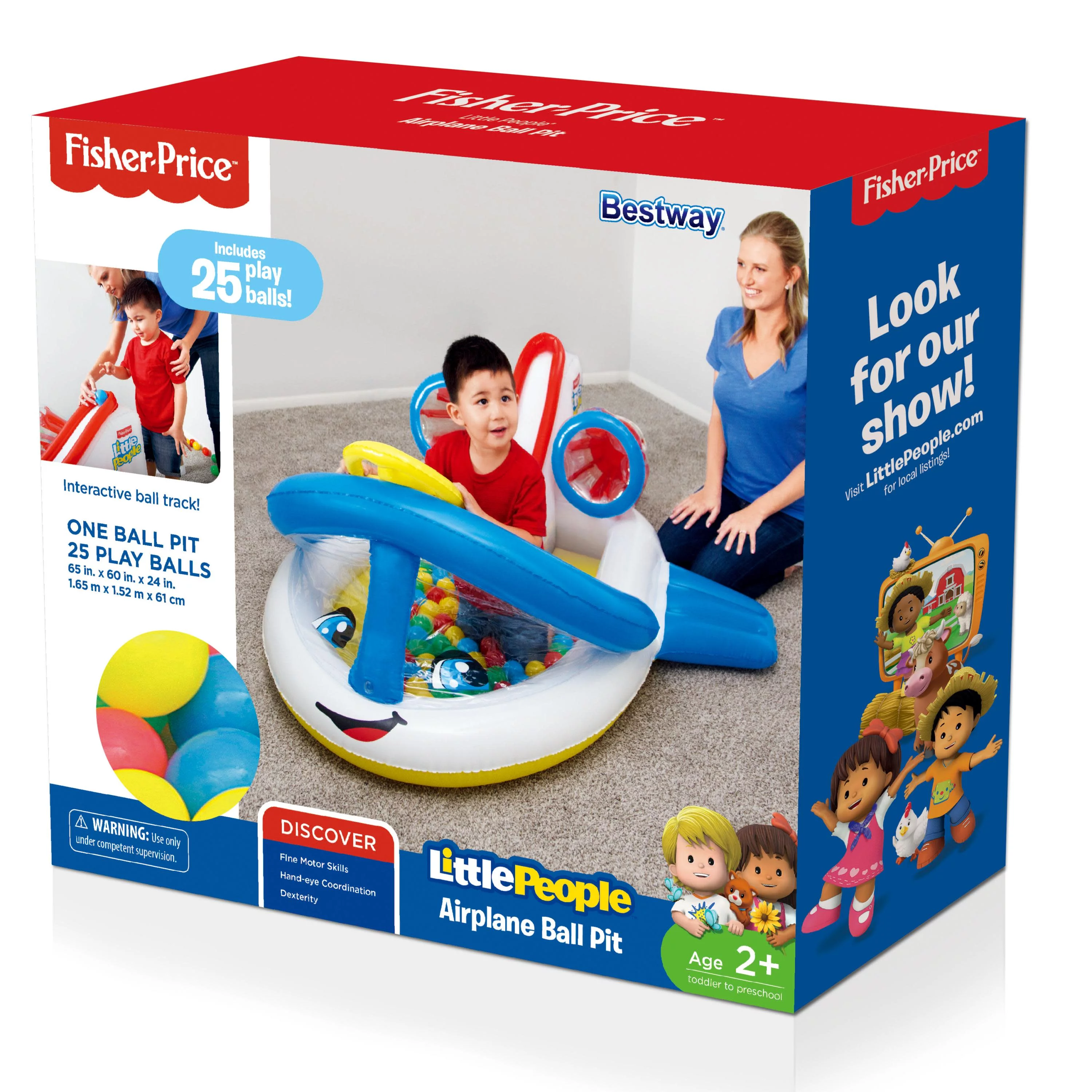 Fisher-Price Little People Airplane Ball Pit Set for Kids Ages 2+