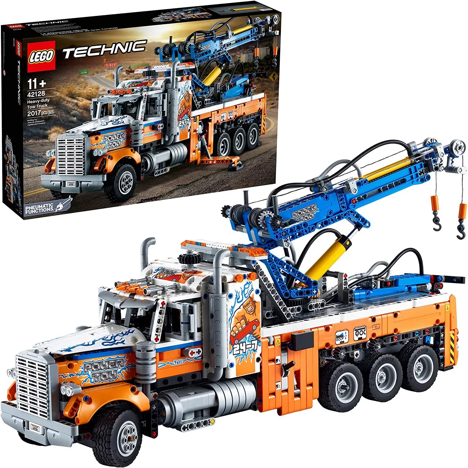 LEGO Technic Heavy-Duty Tow Truck 42128 with Crane