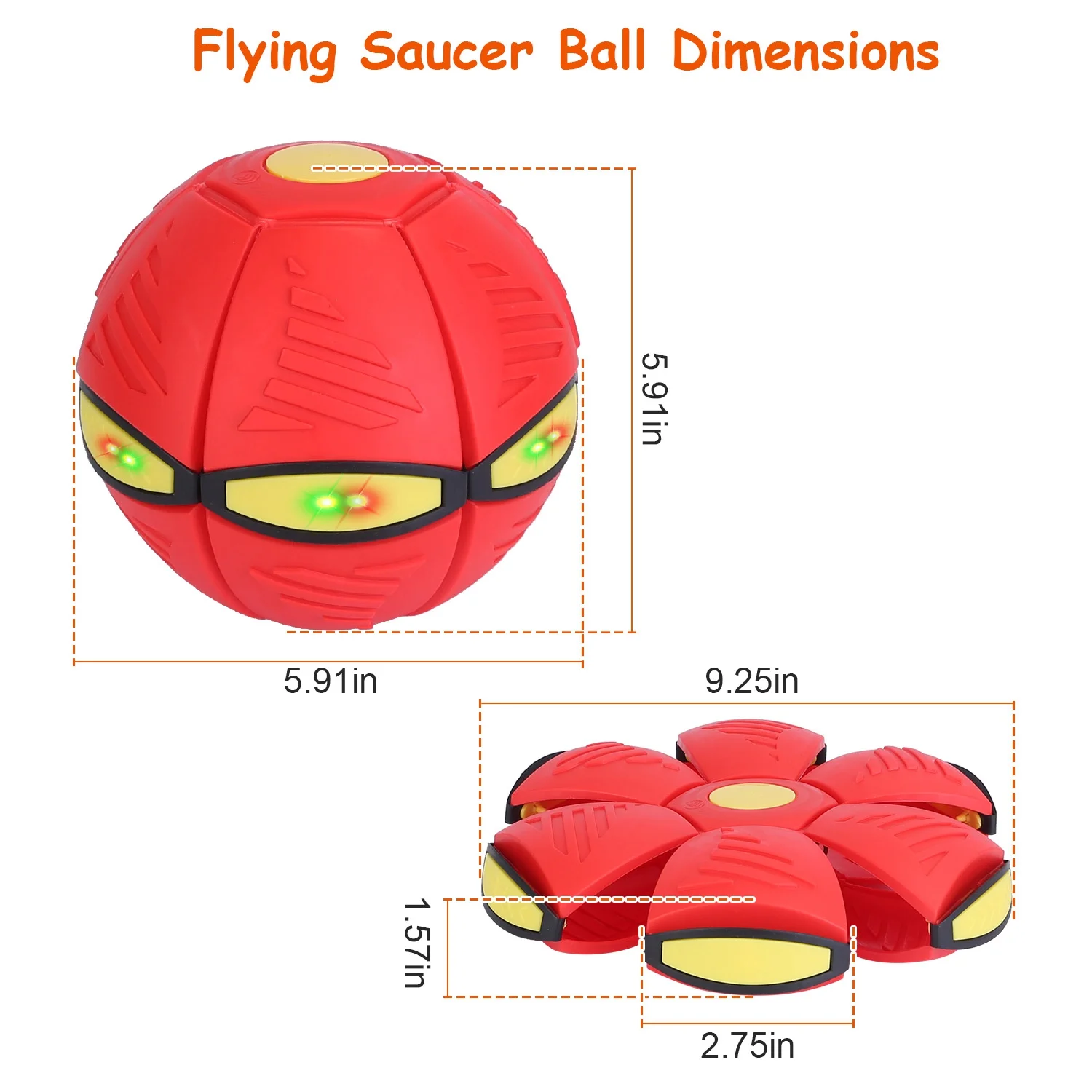 iMounTEK 4 Pack Flying Saucer Ball Magic UFO Ball, Electric Flying Saucer Ball Dog Toy UFO Ball with LED Lights for Pet Children Outdoor Toy