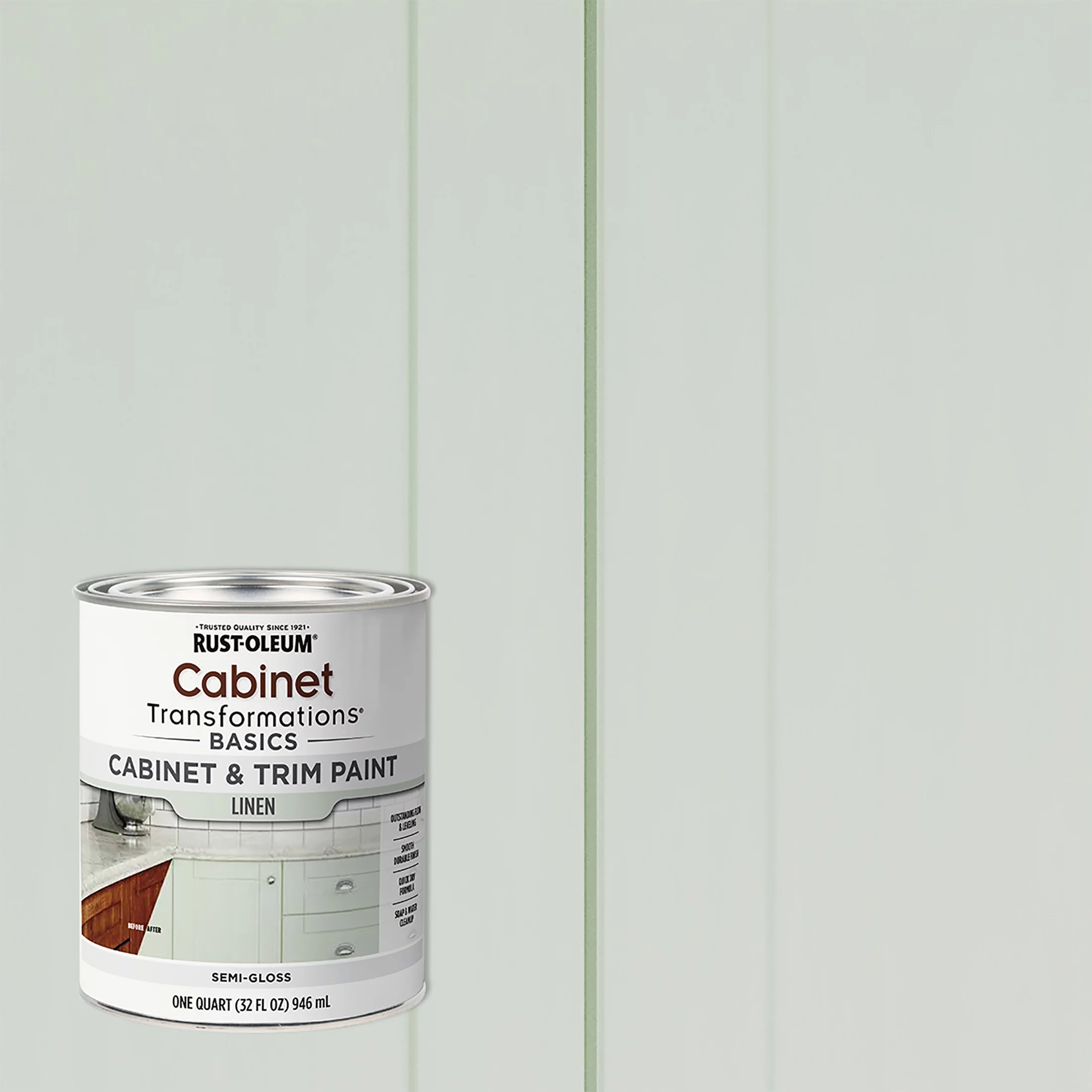 Dark Gray, Rust-Oleum Transformations Semi-Gloss Cabinet & Trim Paint-372010, Quart