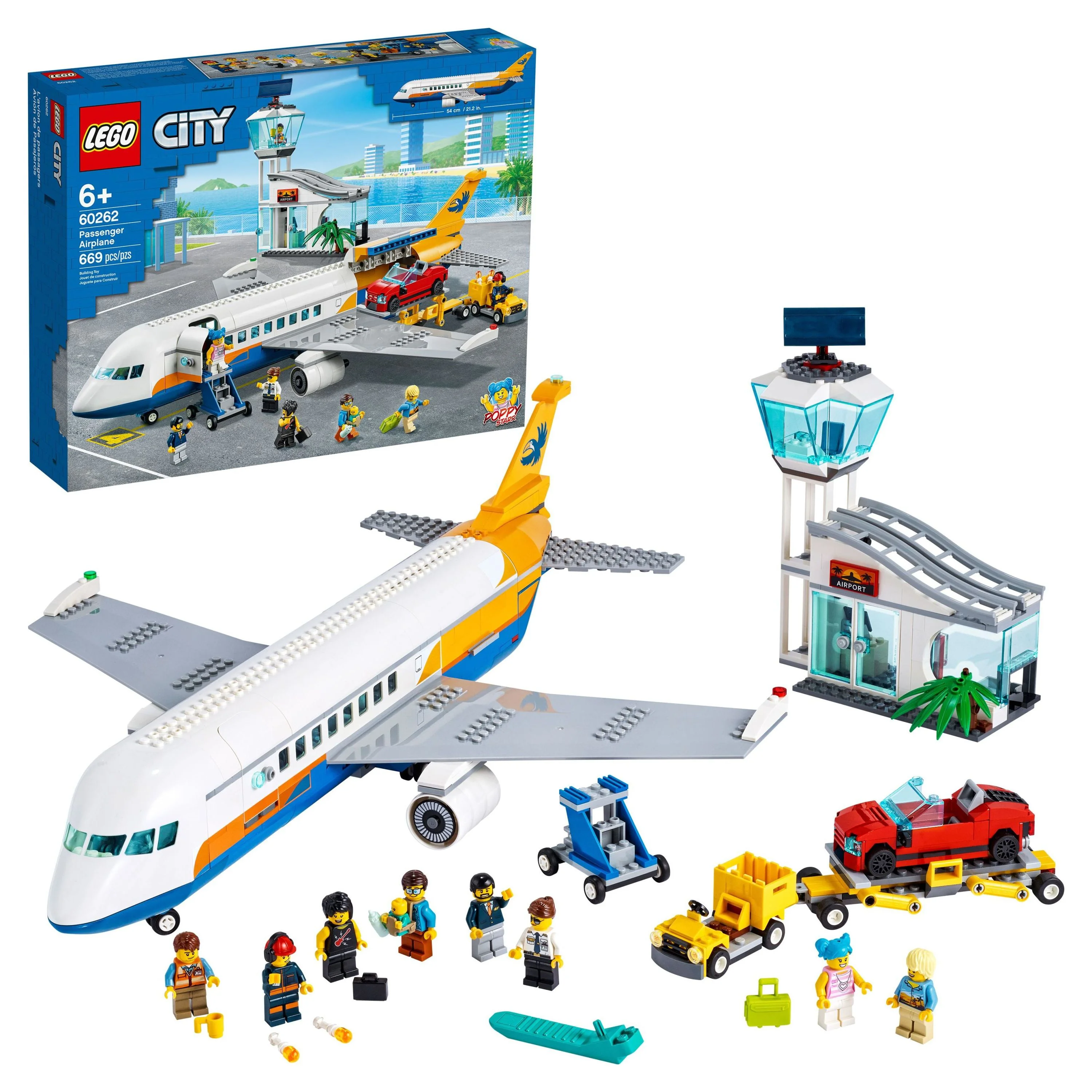 LEGO City Passenger Airplane 60262 Buildin Toy for Kids Ages 6+ (669 Pieces)