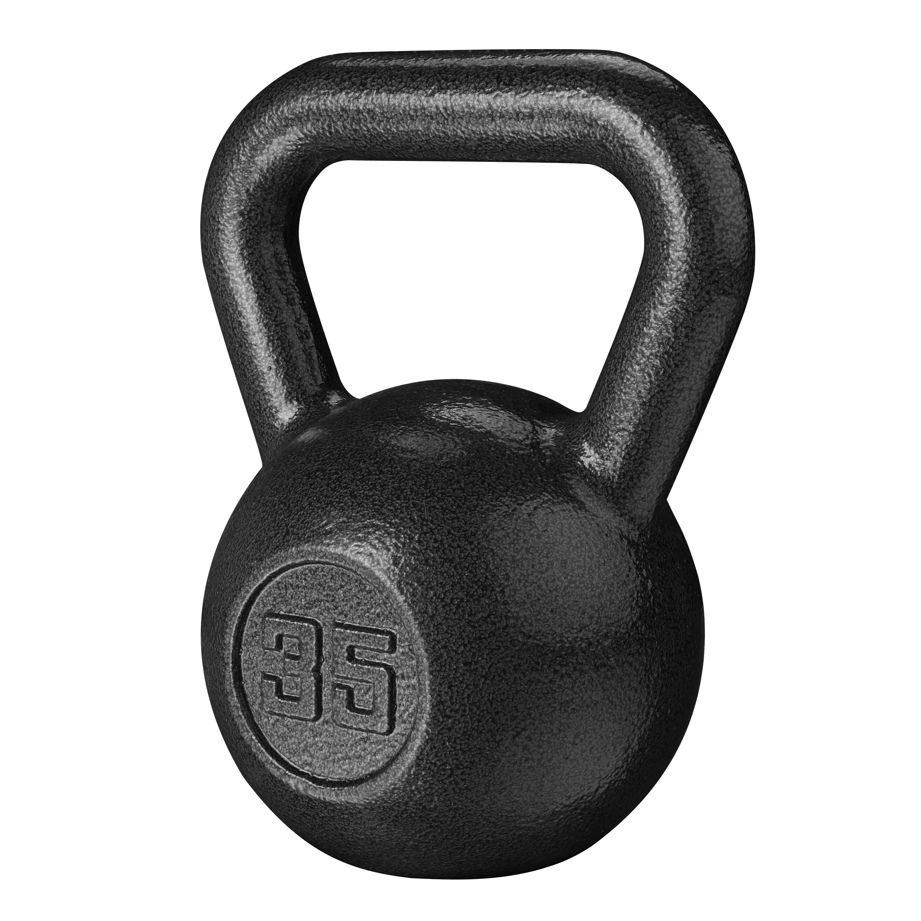 Athletic Works 25lb Kettlebell, Casting Iron, Durable Black Hammertone Finish, Black