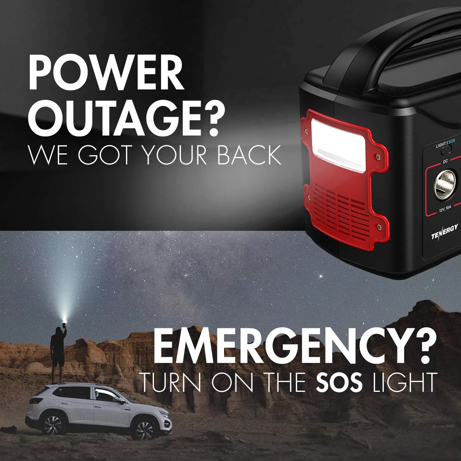 Tenergy 300Wh Portable Power Station / Battery LiFePO4 200W (Surge 400W)