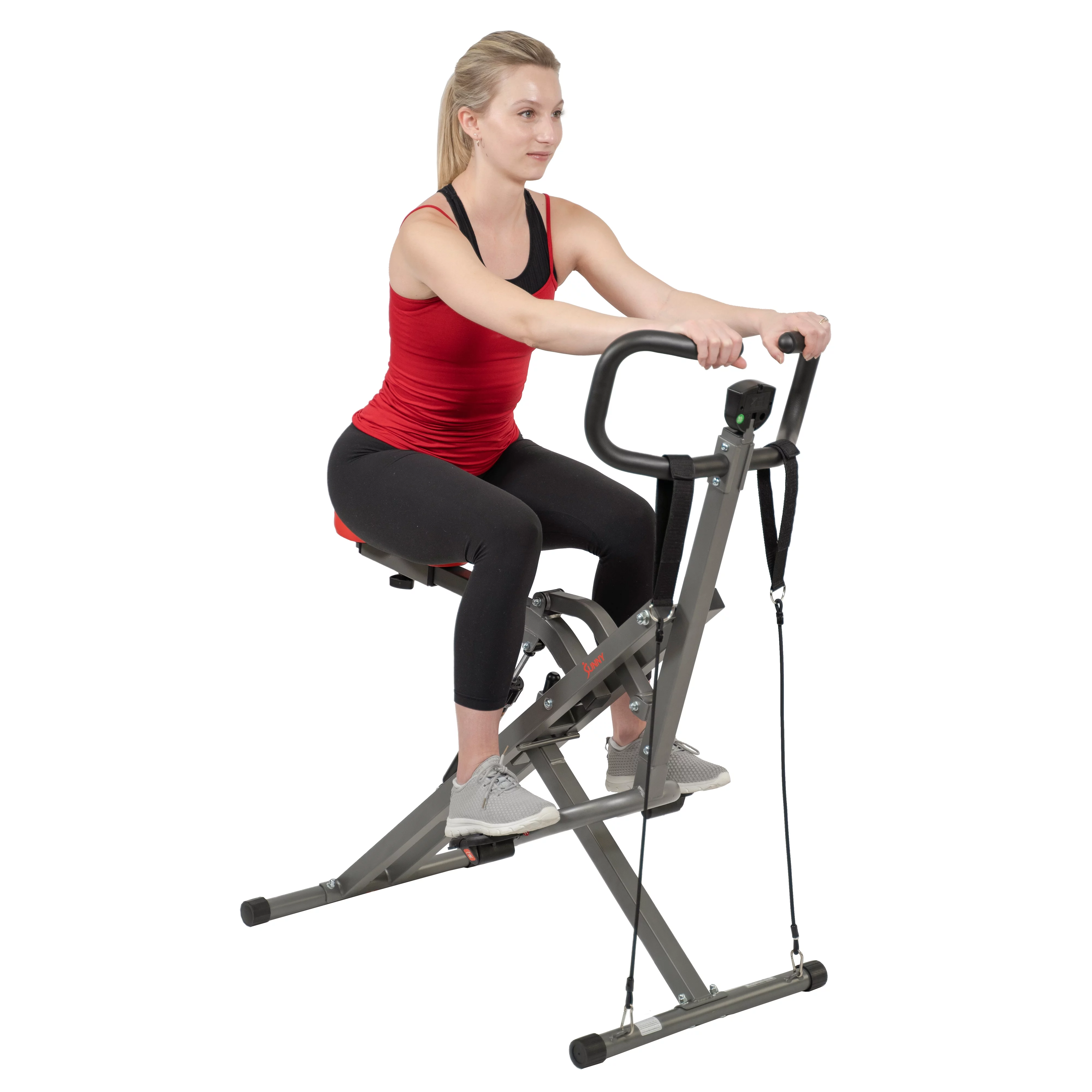 Sunny Health & Fitness Row-N-Ride PRO Squat Assist Trainer for Full Glute, Thigh, and Leg Workouts, SF-A020052