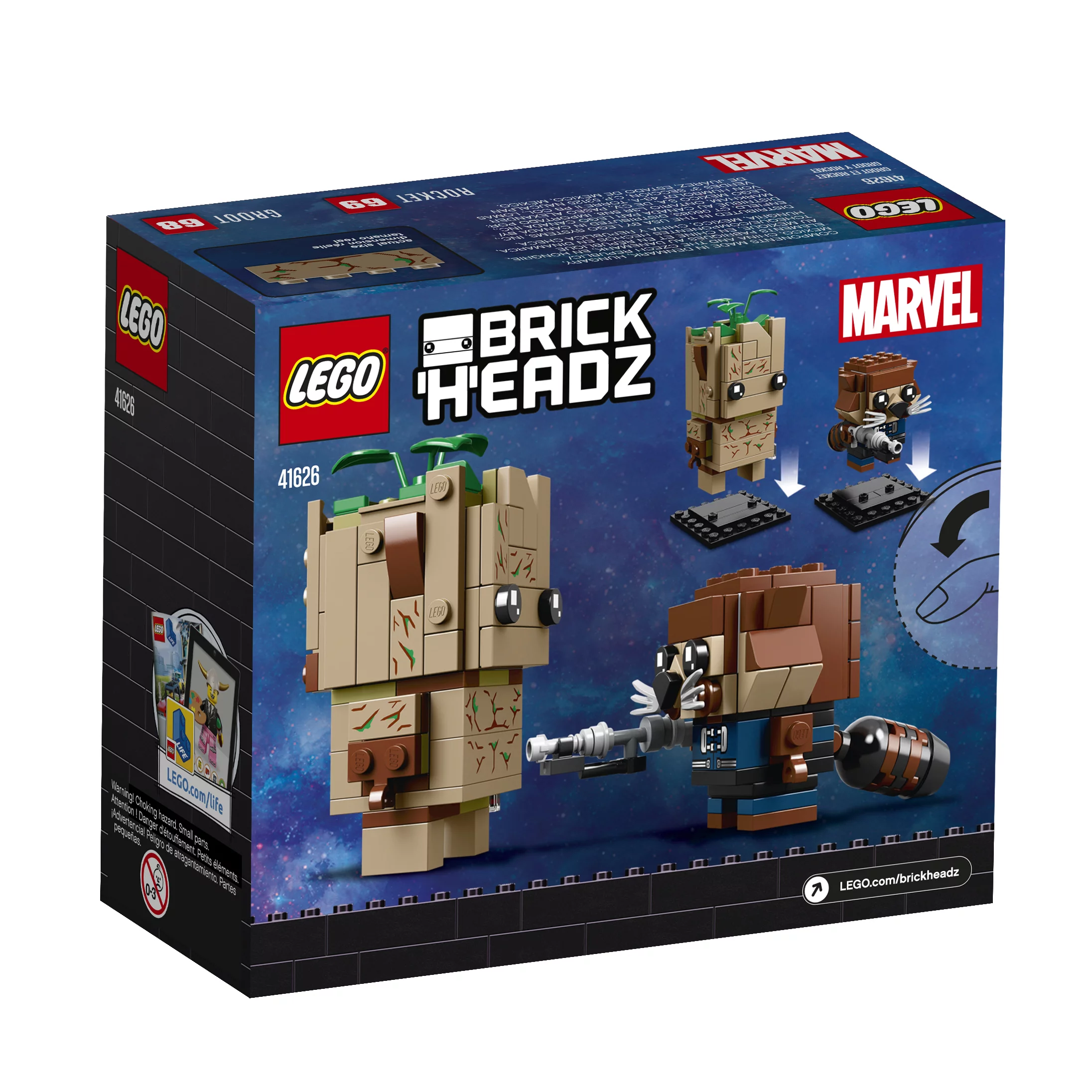 LEGO BrickHeadz Groot & Rocket Set 41626 (189 Pieces)