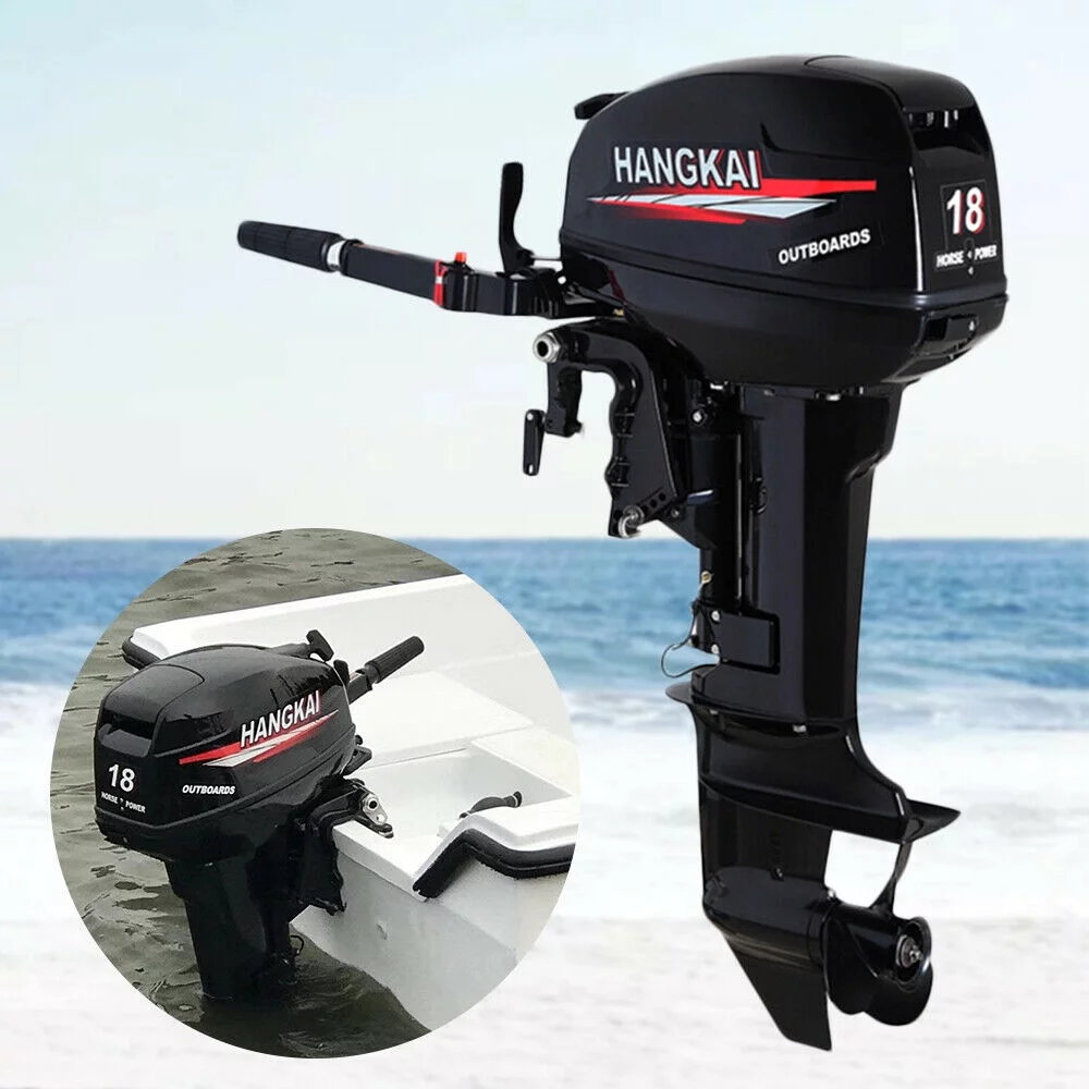 Wuzstar 18HP 2-Stroke Outboard Motor Fishing Boat Engine Short Shaft 40cm Water Cooling CDI System 246CC