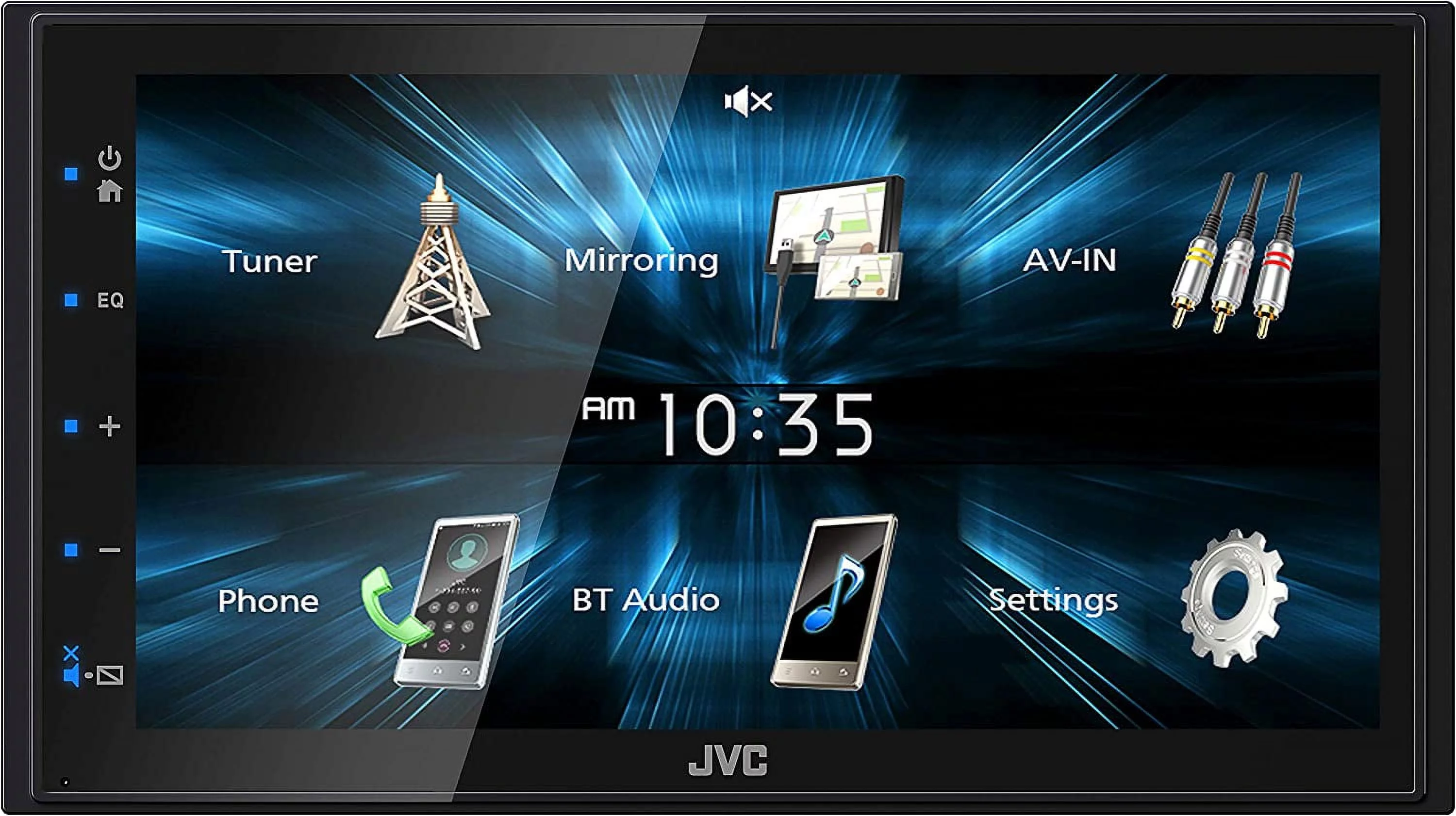 JVC KW-M150BT Bluetooth Car Stereo Receiver with USB Port 6.75″ Touchscreen Display AM/FM Radio MP3 Player Double DIN 13-Band EQ