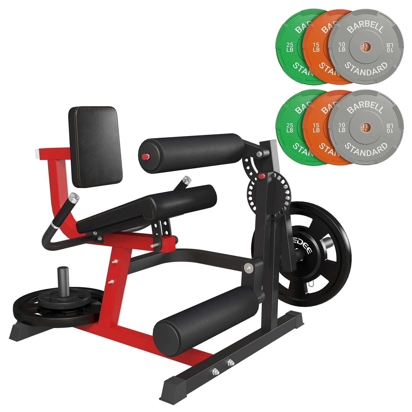 syedee Leg Extension and Curl Machine, Lower Body Special Leg Machine, Adjustable Leg Exercise Bench with Plate Loaded, Leg Rotary Extension for Thigh, Home Gym Weight Machine