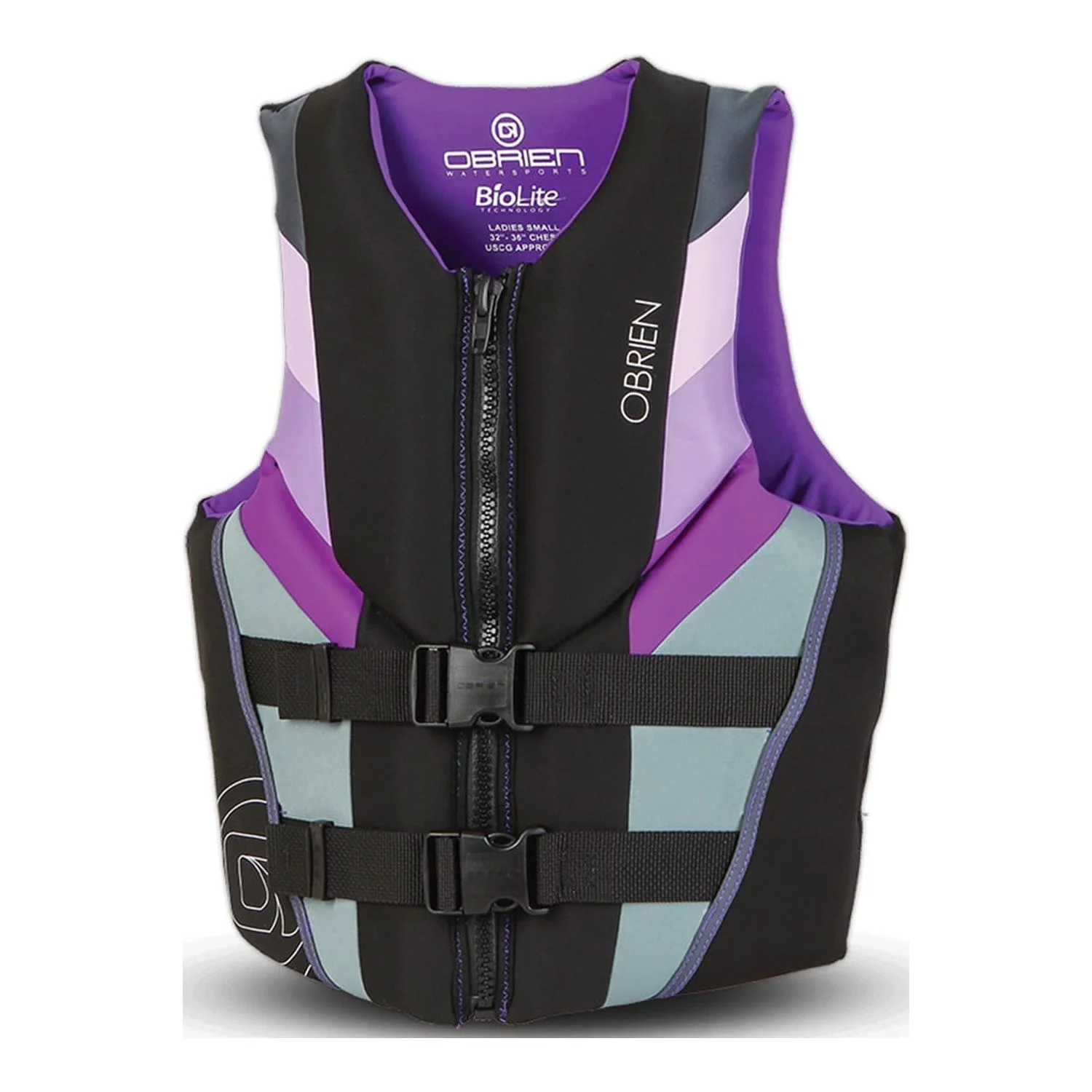 O’Brien Focus Jacket Vest for Women, Black and Purple