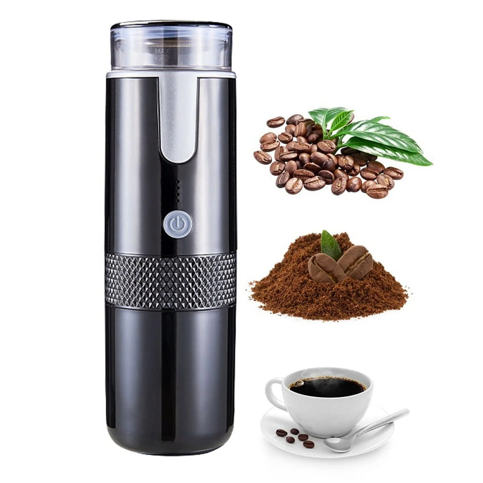 AUQ Electronic Coffee Maker Rechargeable Espresso Machine Portable Car Coffee Make Ground Coffee & Espresso Travel Camping