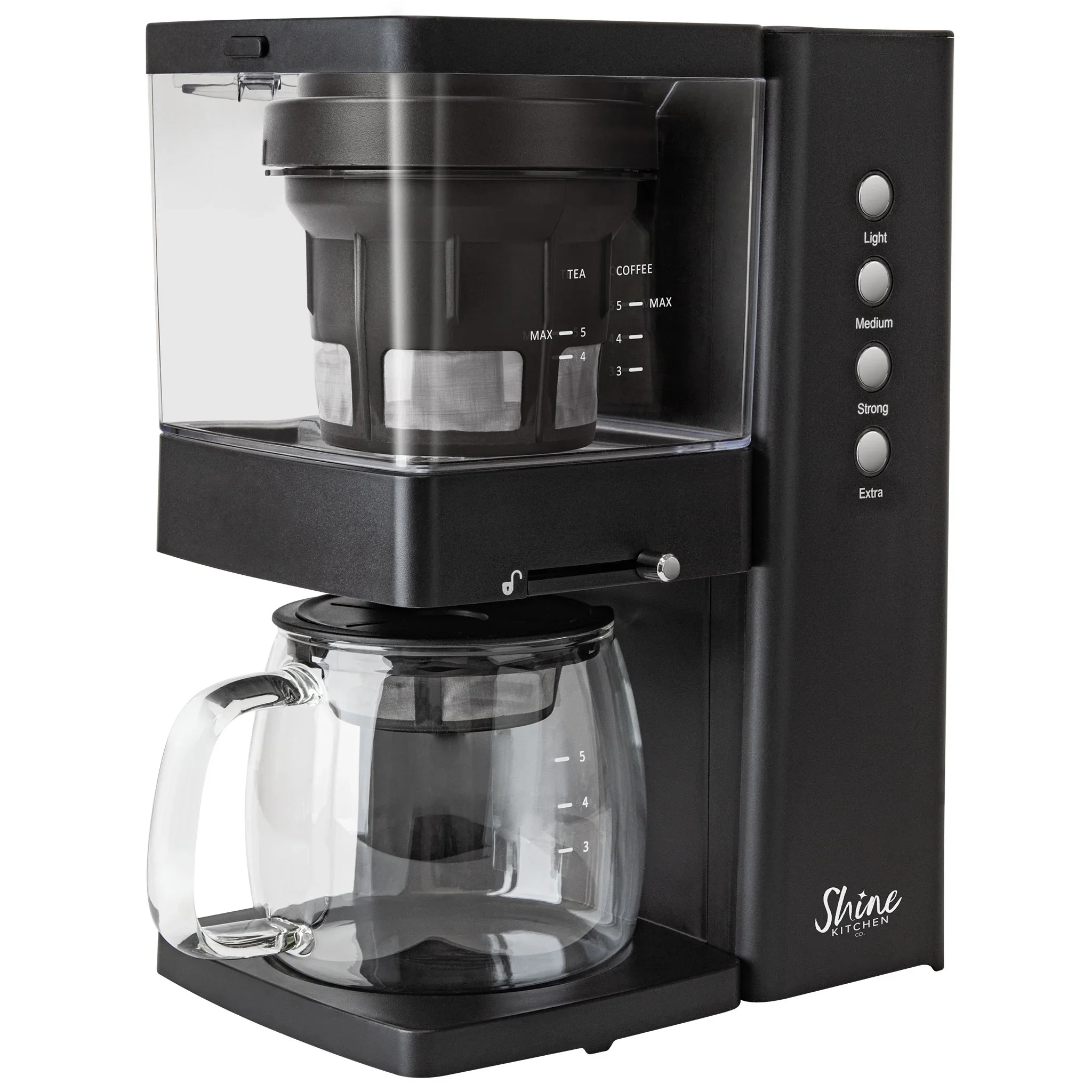 Shine Kitchen Co. Rapid Cold Brew Coffee & Tea Machine with Vacuum Extraction Technology