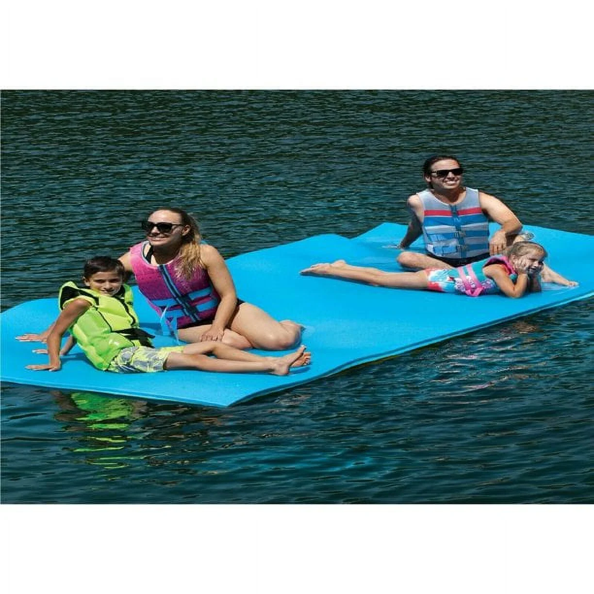 Floating Mat Oasis Blue Floating Water Pad 8.5 x 6 Water Sports Mat Float Island Utility Mats Sea Lakes Rivers