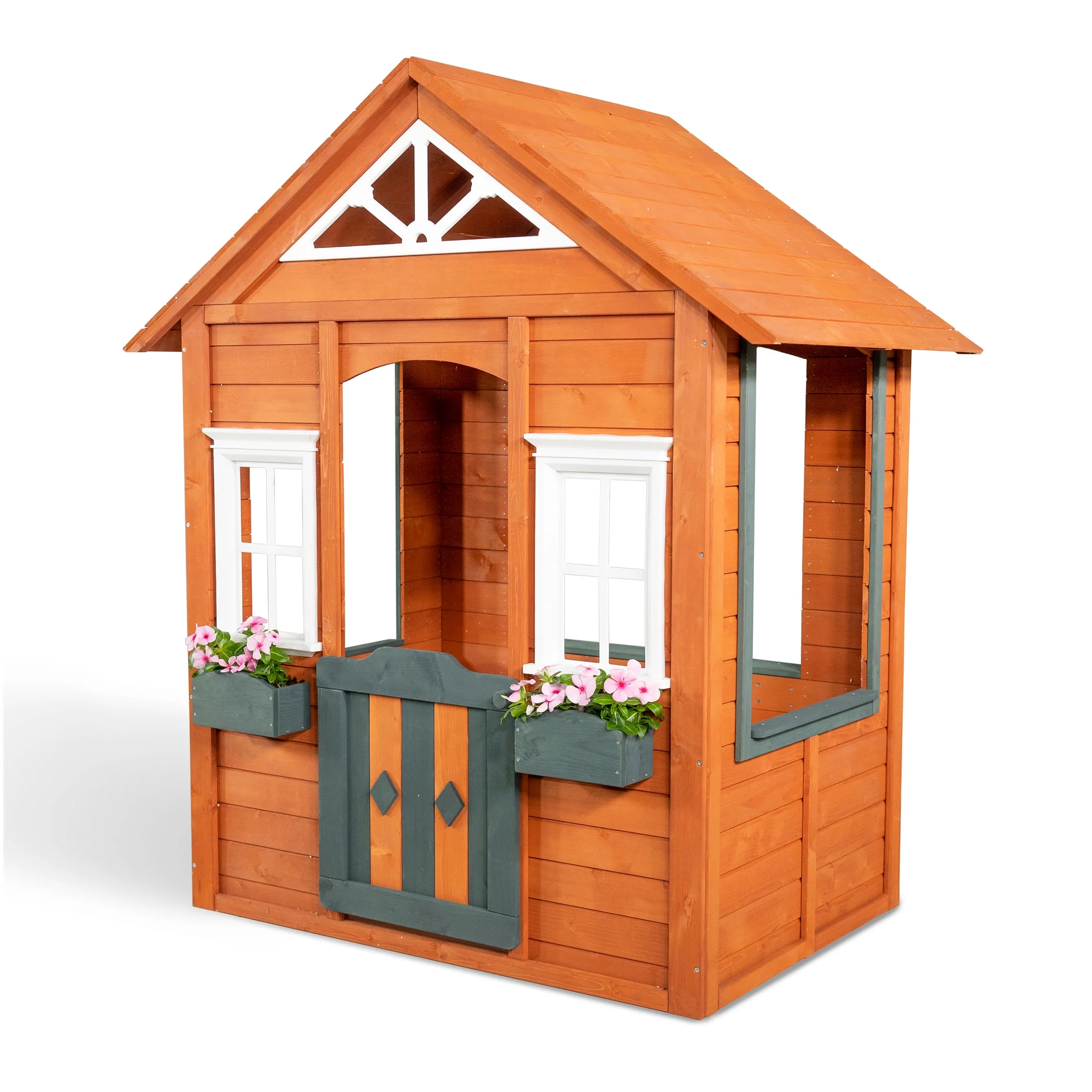 Sportspower Woodbridge Wooden Playhouse, Blue