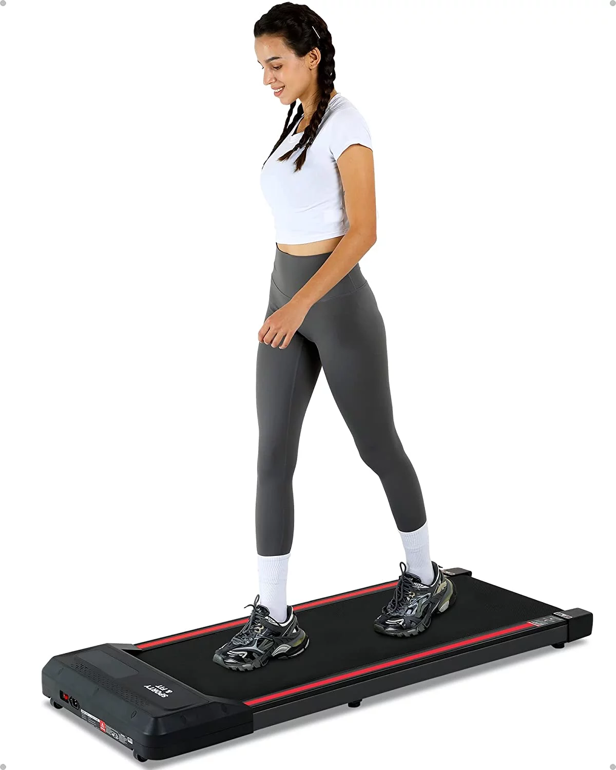 Towallmark Treadmills for Home, Walking Pad Treadmill with Bluetooth Speaker & Remote Control, Slim & Portable ,Black