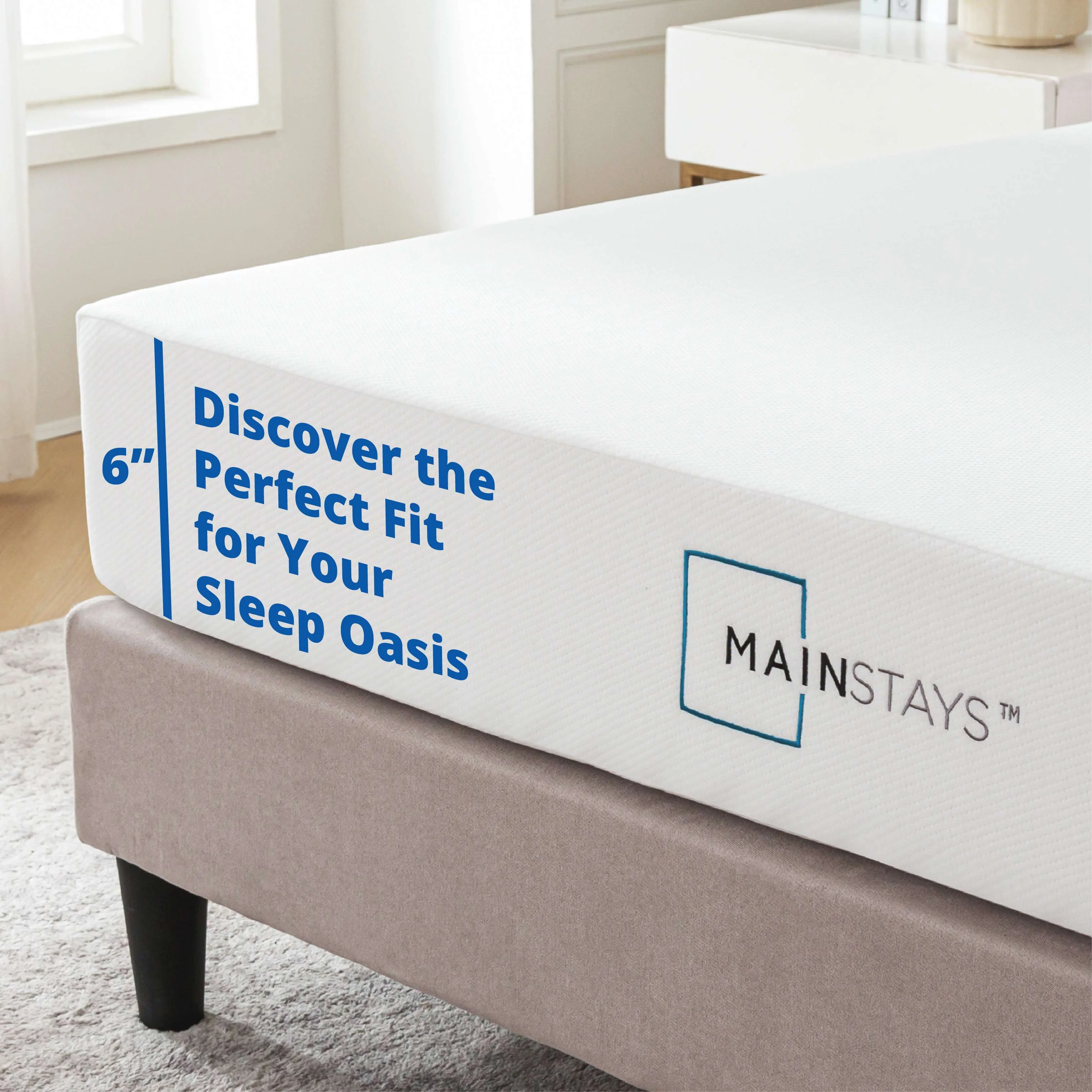 Mainstays 6?? Green Tea Infused Memory Foam Mattress, Twin